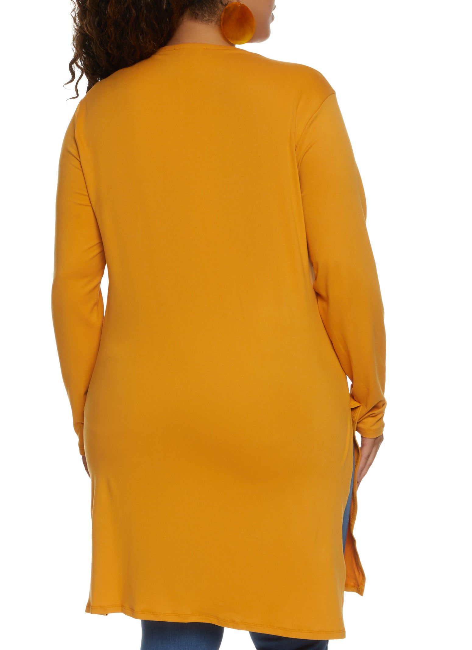 Plus Size Soft Knit Solid Duster sold by Rainbow product image thumbnail 2