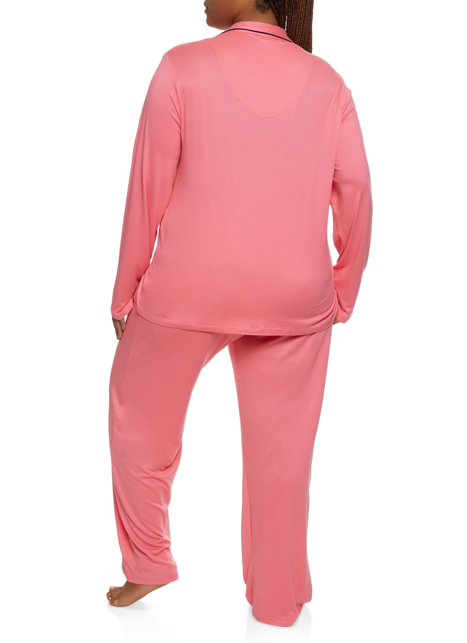 Plus Size Graphic Pocket Pajama Shirt and Pants sold by Rainbow product image thumbnail 2