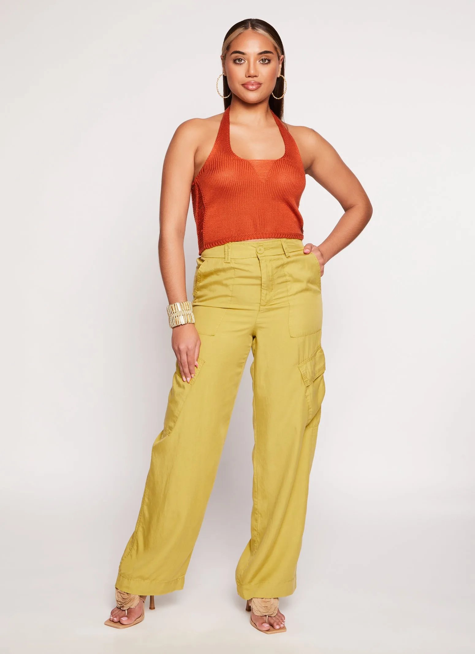 Distressed Knit Halter Top sold by Rainbow product image thumbnail 2