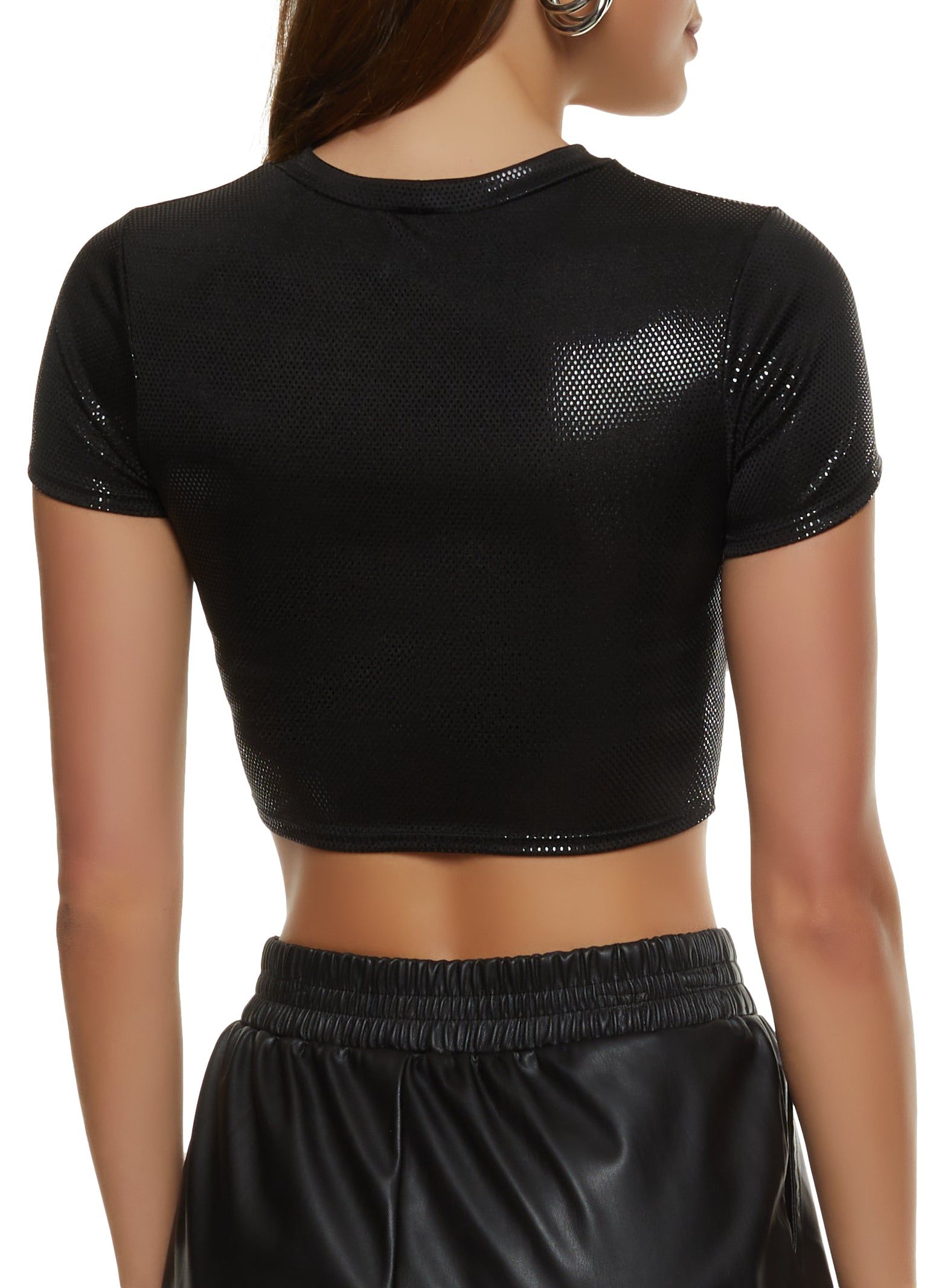 Foiled Twist Front Crop Top sold by Rainbow product image thumbnail 2