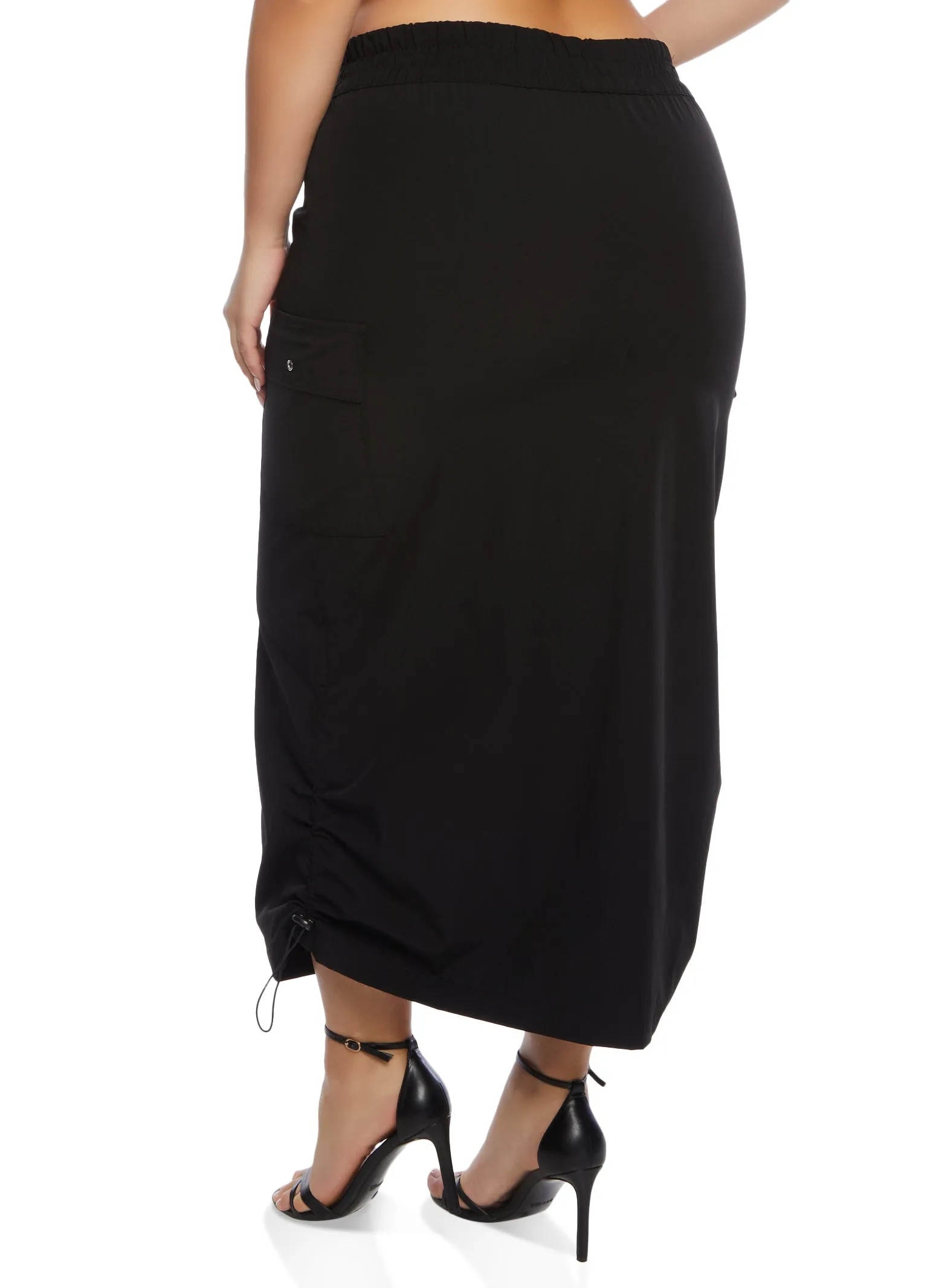 Plus Size Parachute Cargo Maxi Skirt sold by Rainbow product image thumbnail 3