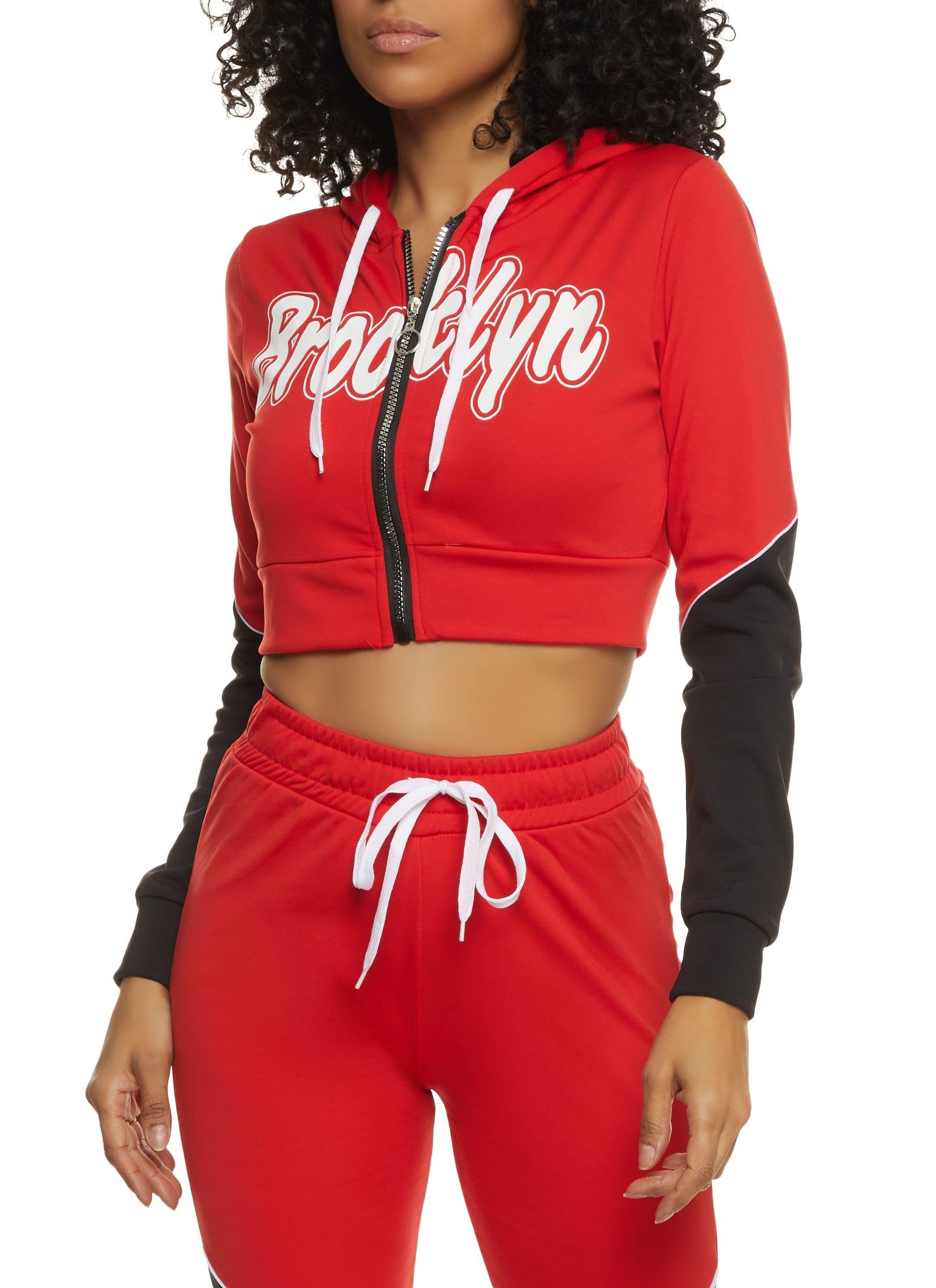 Brooklyn Zip Front Graphic Hoodie sold by Rainbow