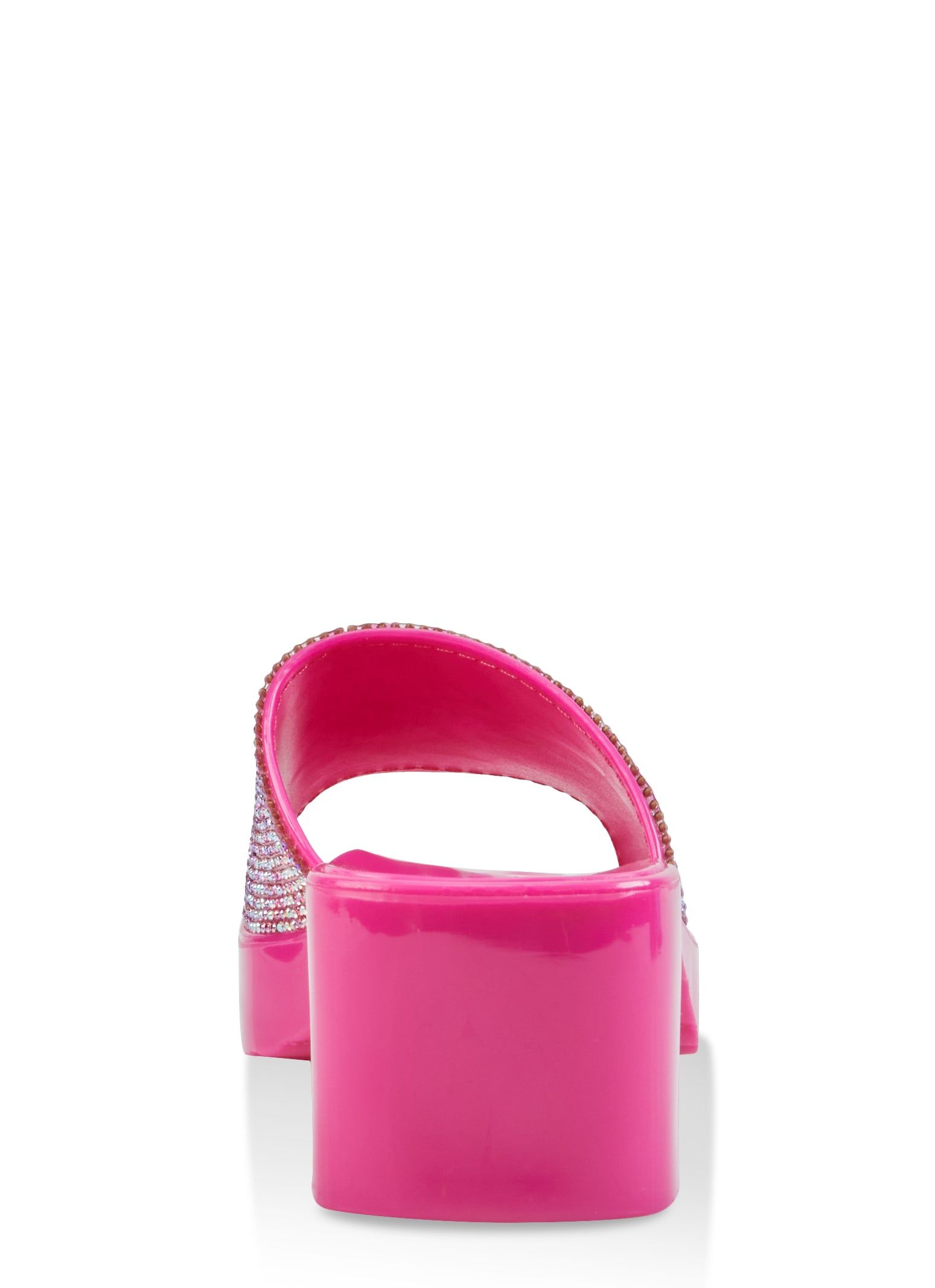 Rhinestone Band Jelly Block Heel Sandals sold by Rainbow product image thumbnail 3