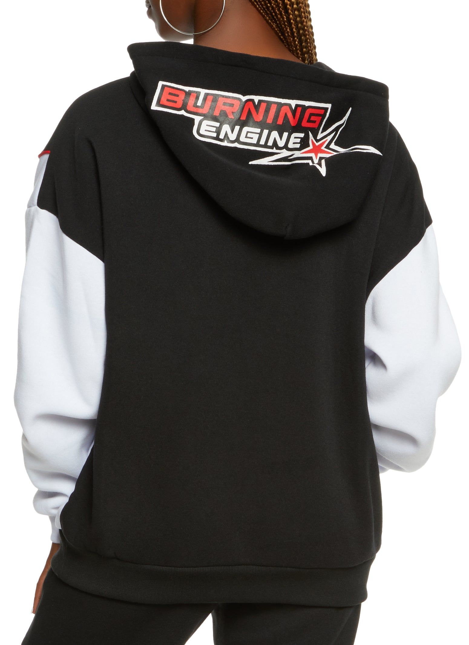 Color Block Race Day Vibes Graphic Hoodie sold by Rainbow product image thumbnail 3