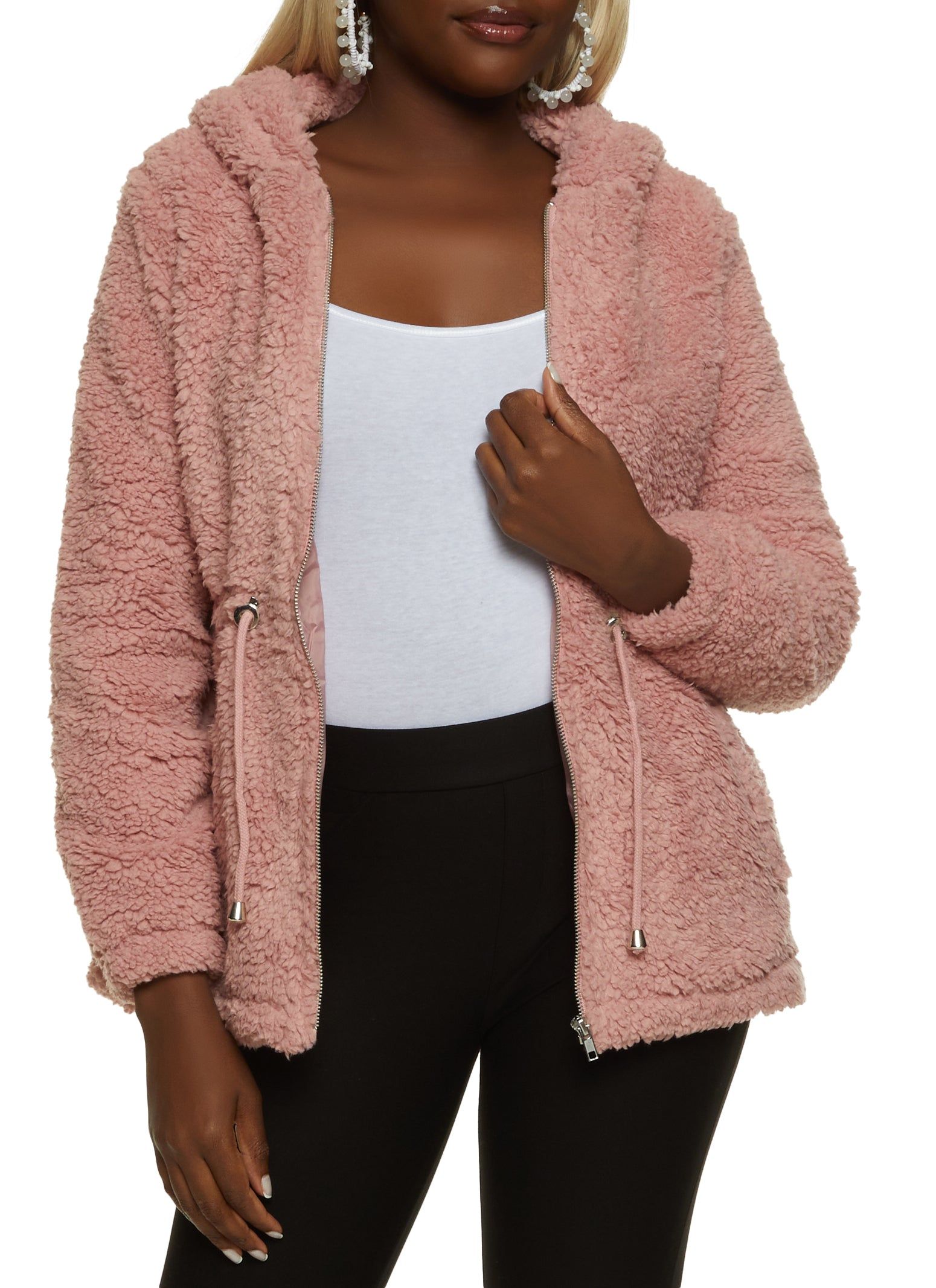 Hooded Sherpa Anorak Jacket sold by Rainbow