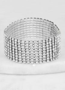 Rhinestone Nine Row Stretch Bracelet sold by Rainbow