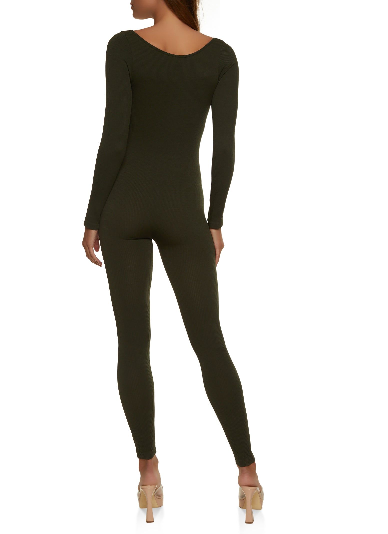 Solid Ribbed Seamless Jumpsuit sold by Rainbow product image thumbnail 2