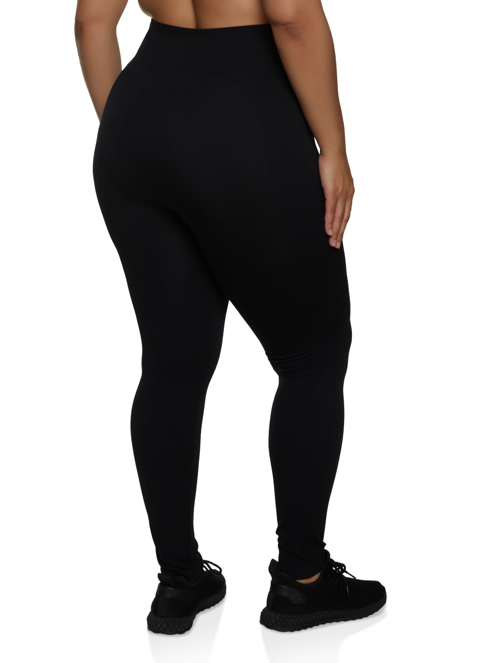Plus Size Seamless High Waist Textured Knit Leggings sold by Rainbow product image thumbnail 2