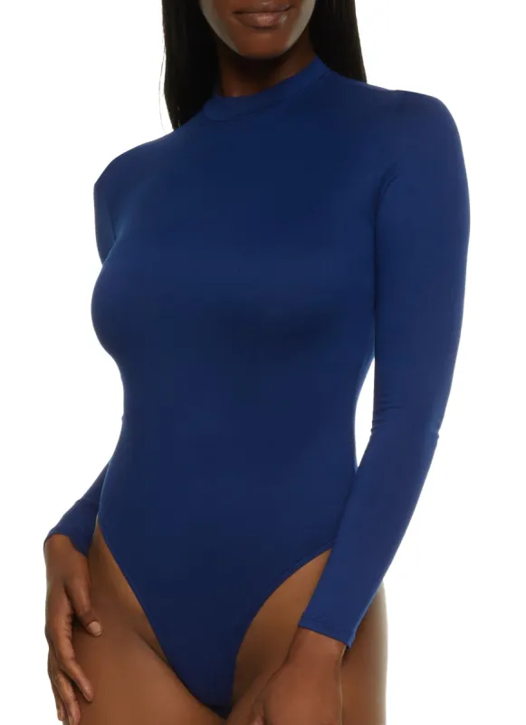 Mock Neck Long Sleeve Bodysuit sold by Rainbow
