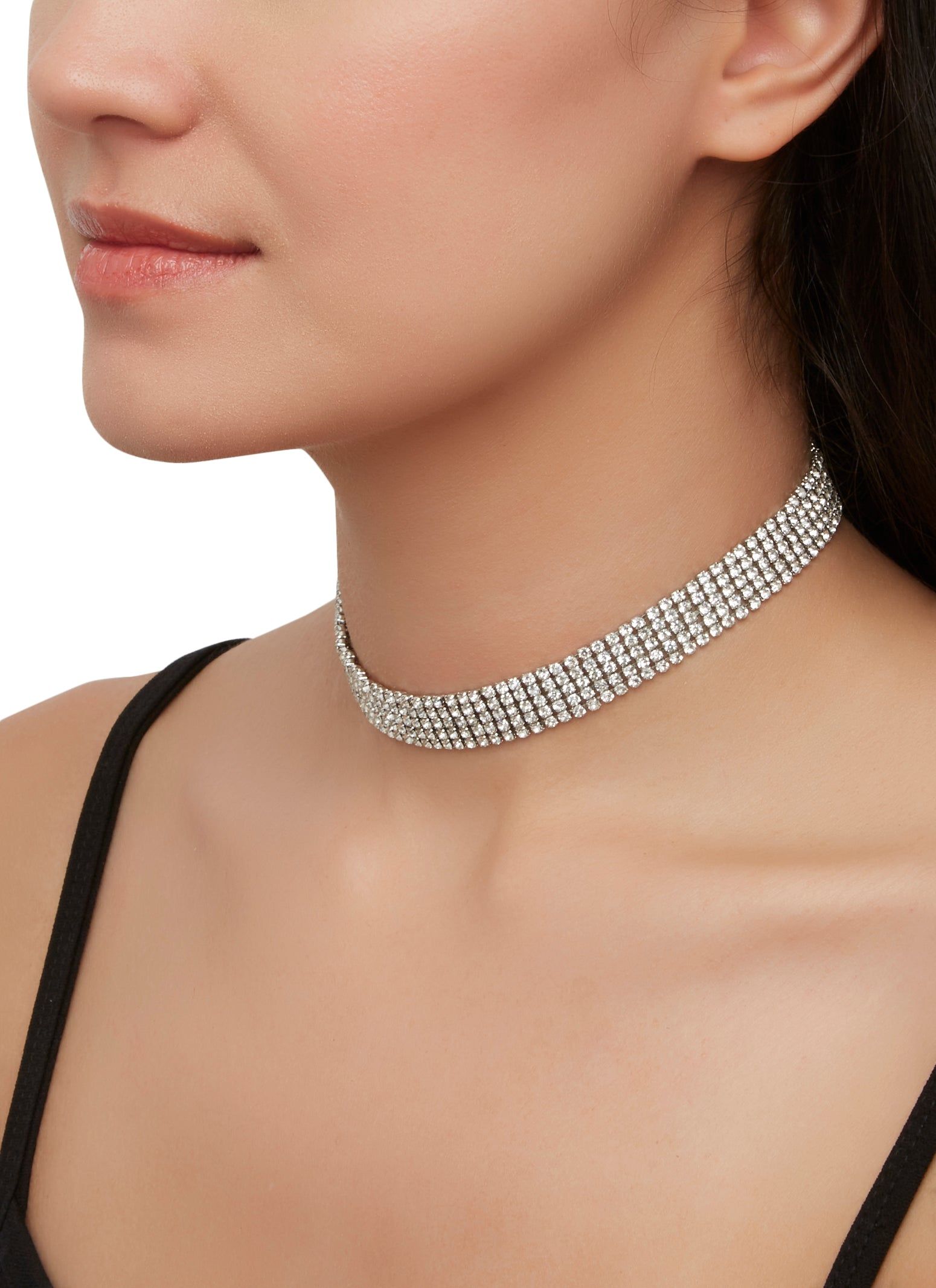 Cubic Zirconia Choker Necklace Set sold by Rainbow product image thumbnail 2