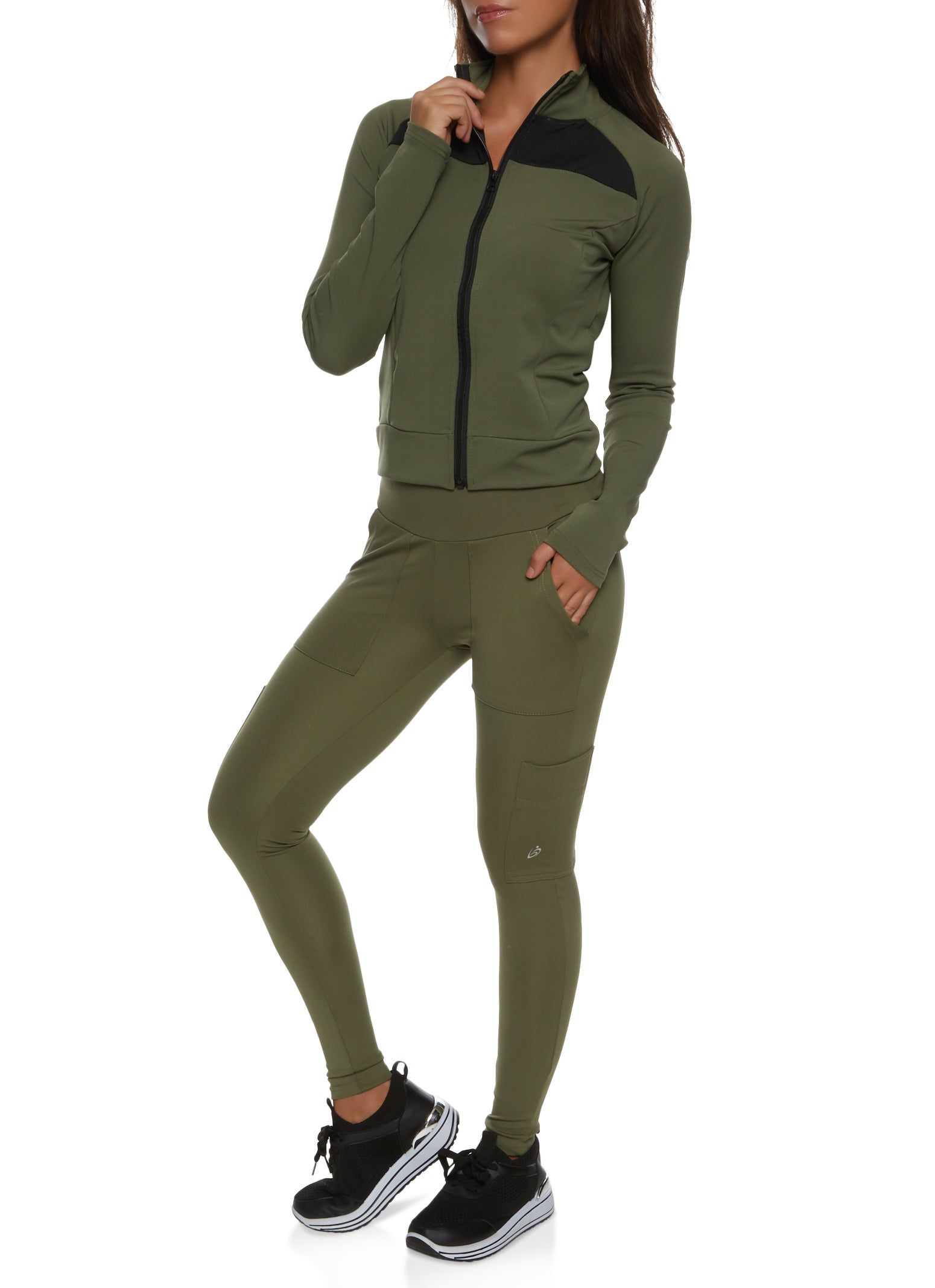 Zip Front Mock Neck Track Jacket sold by Rainbow product image thumbnail 2