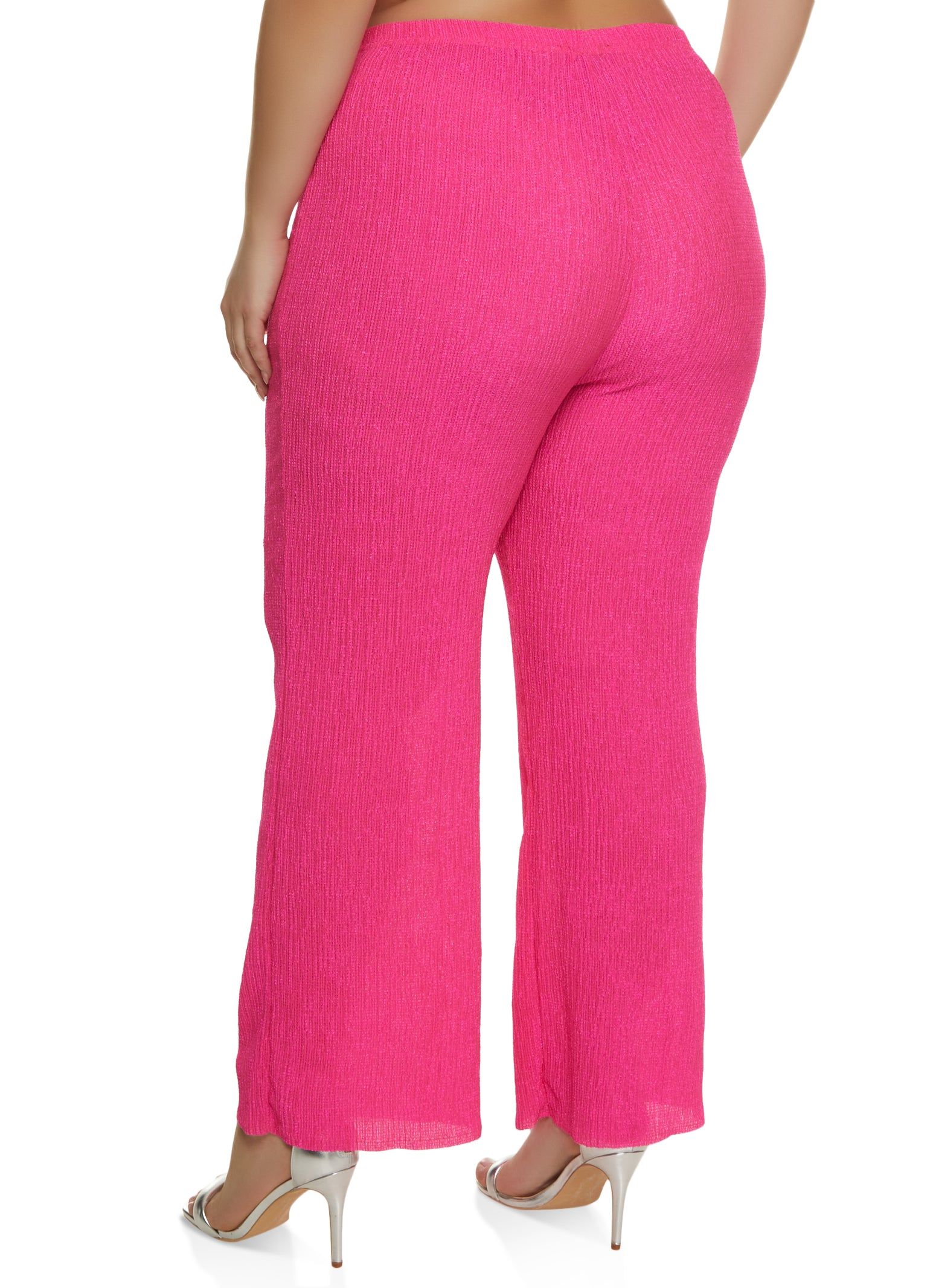 Plus Size Textured Knit Wide Leg Pants sold by Rainbow product image thumbnail 2