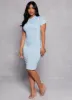Daisy Ribbed Knit Midi T Shirt Dress sold by Rainbow
