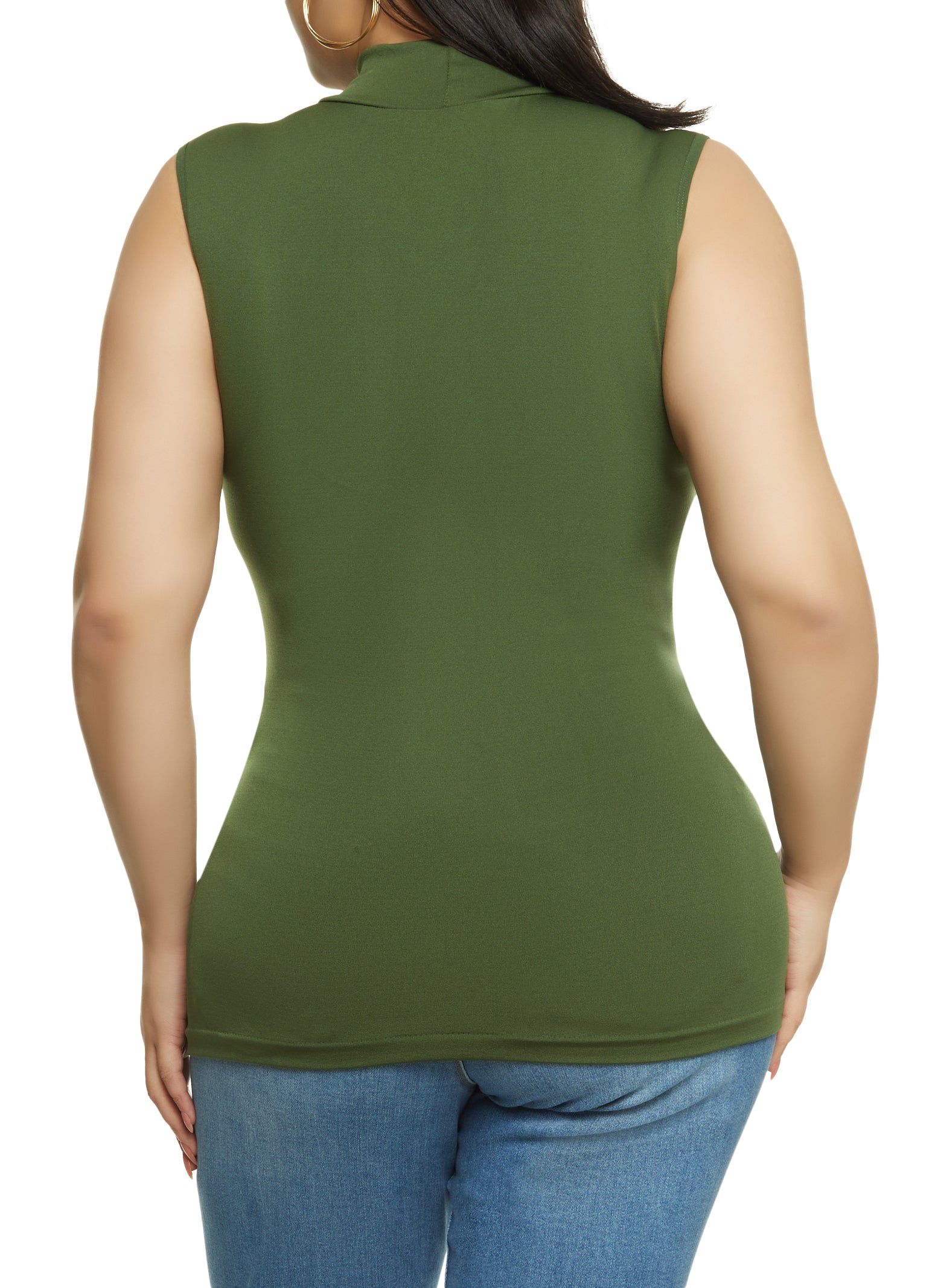 Plus Size Seamless Sleeveless Mock Neck Top sold by Rainbow product image thumbnail 2