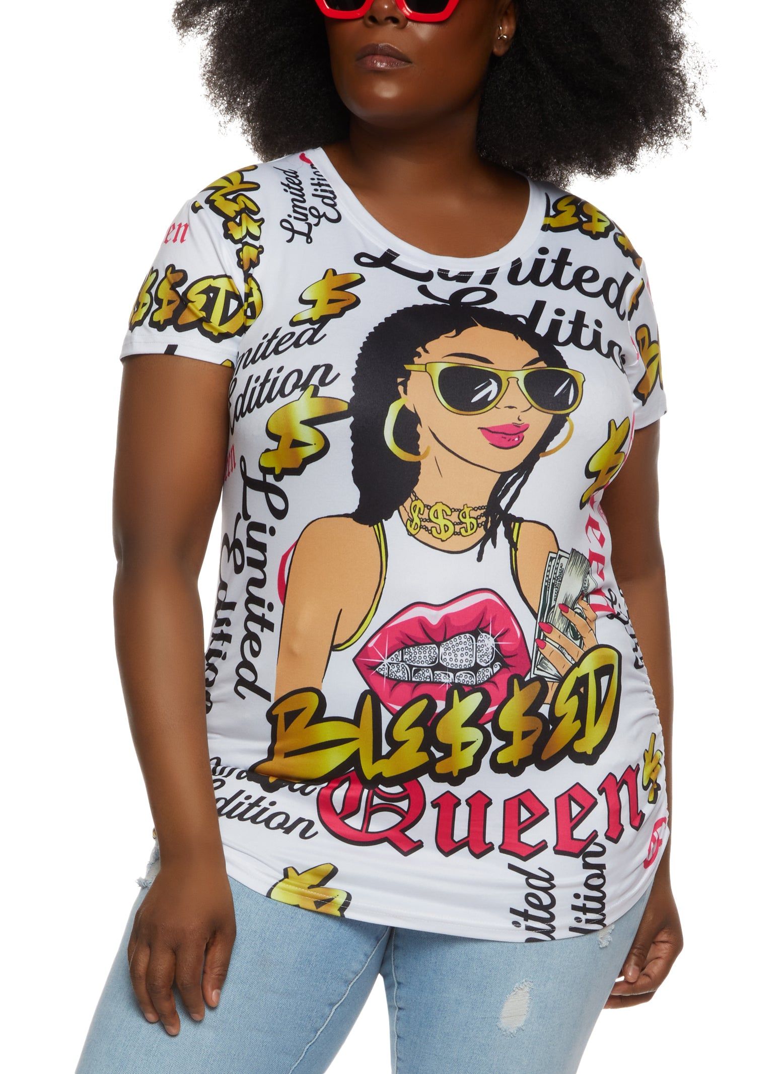 Plus Size Limited Edition Graphic Print Tee sold by Rainbow