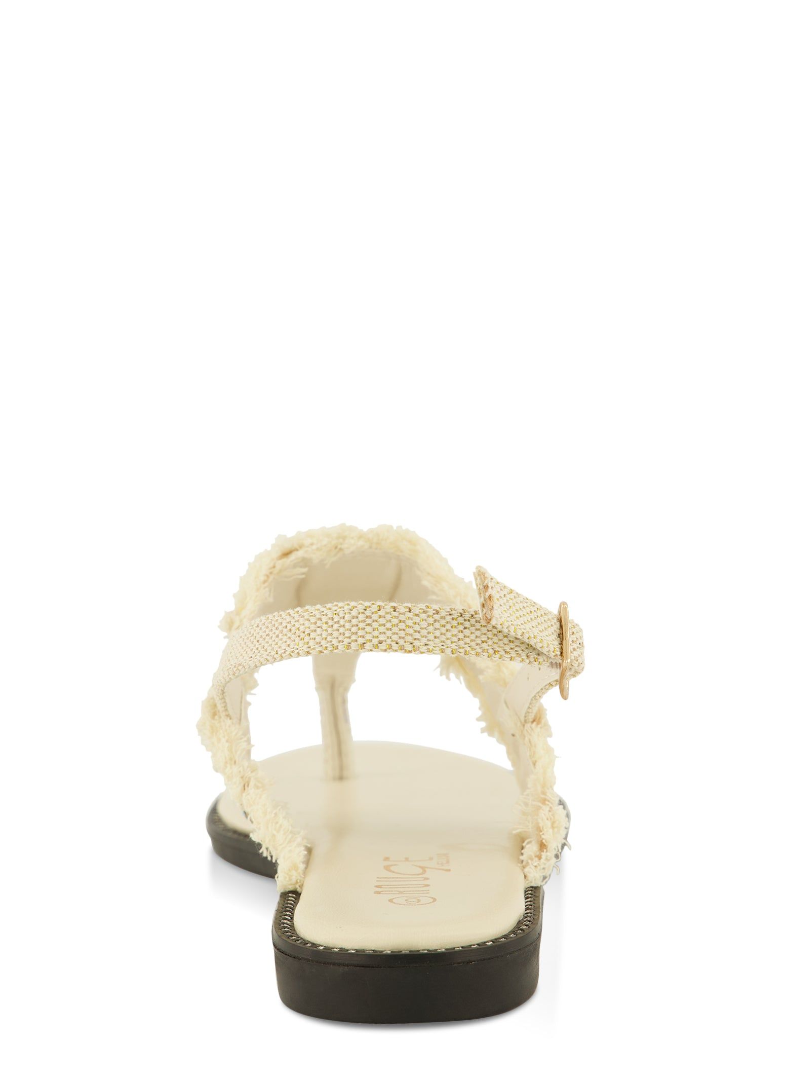 Rhinestone Frayed Buckle Strap Thong Sandals sold by Rainbow product image thumbnail 3