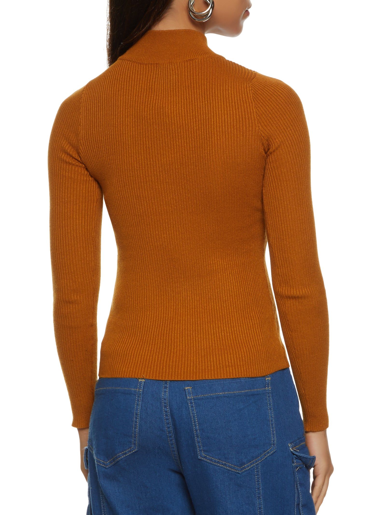 Ribbed Mock Neck Sweater sold by Rainbow product image thumbnail 2