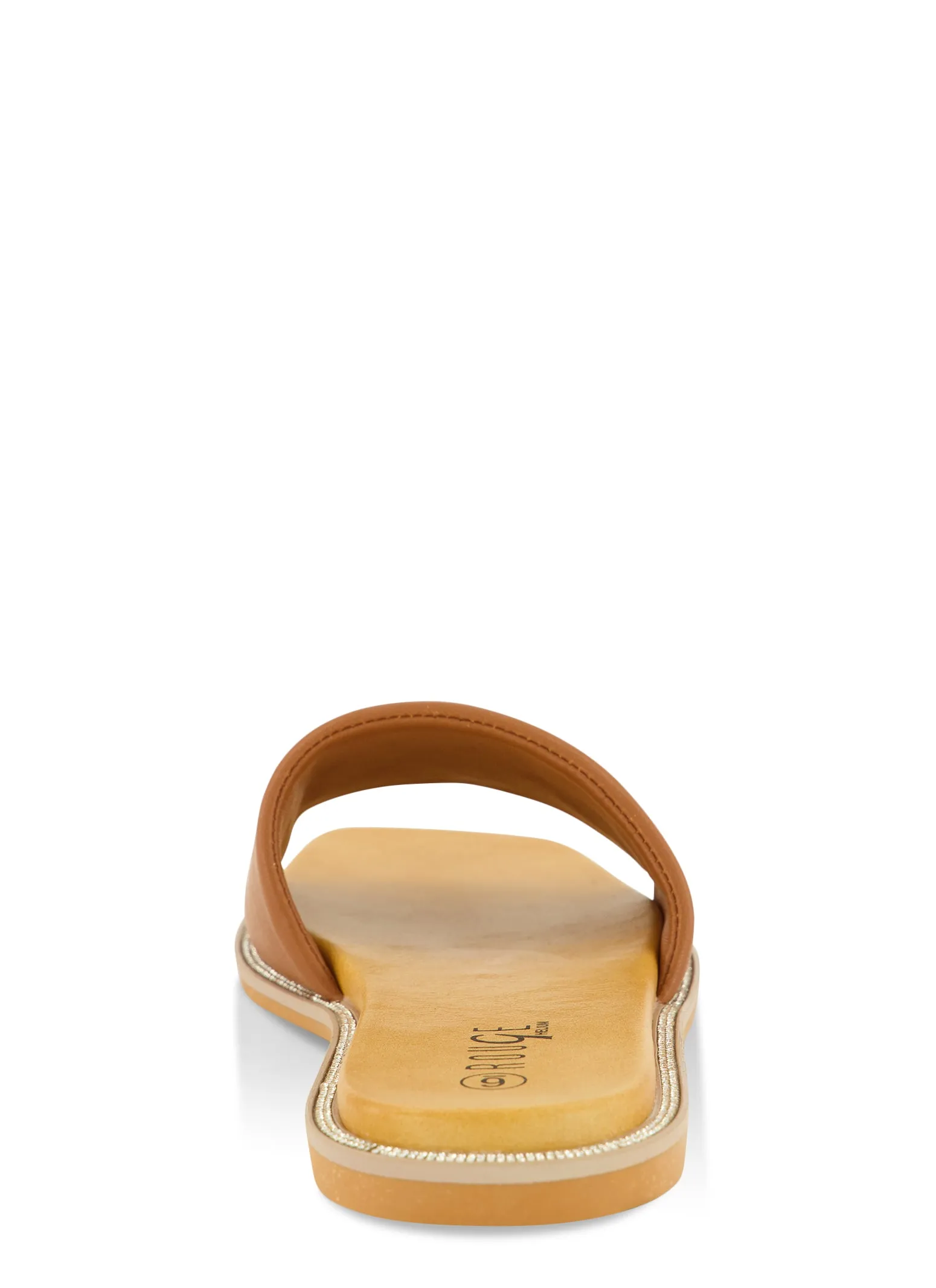 Rhinestone Trim Single Band Slide Sandals sold by Rainbow product image thumbnail 3