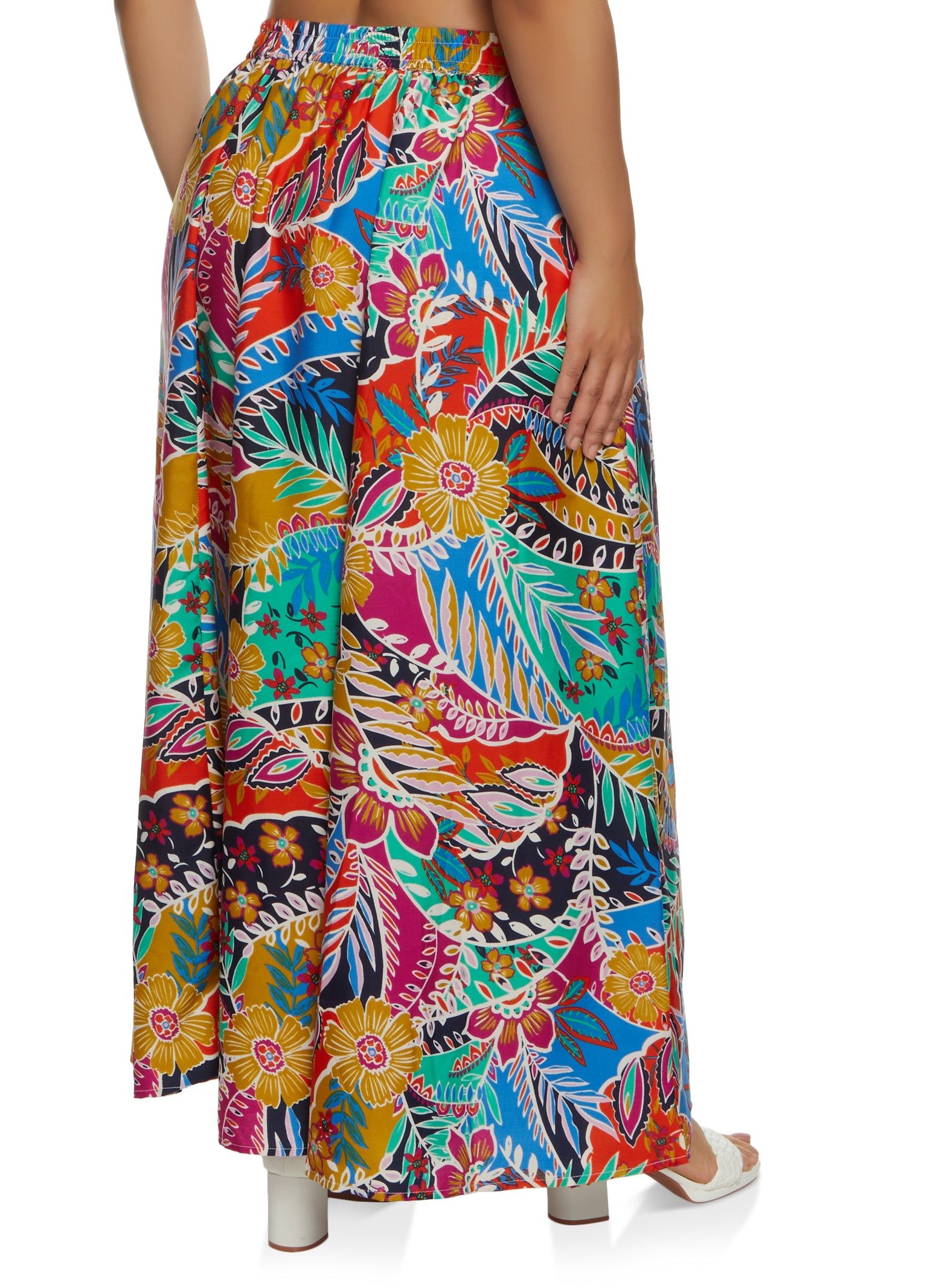 Plus Size Floral Mixed Print Maxi Skirt sold by Rainbow product image thumbnail 2