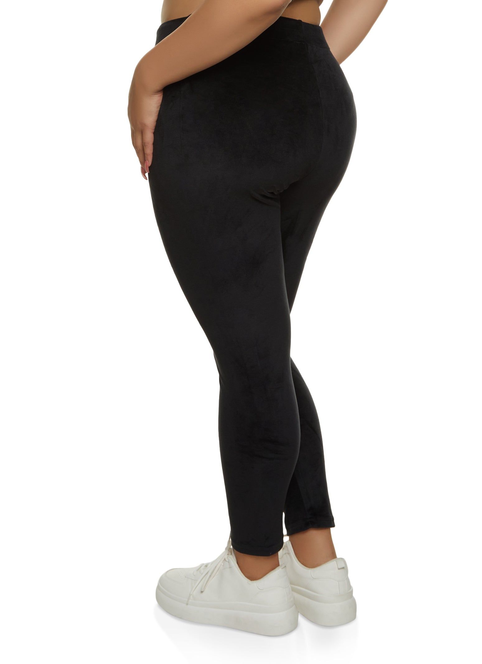 Plus Size High Waist Velour Leggings sold by Rainbow product image thumbnail 2