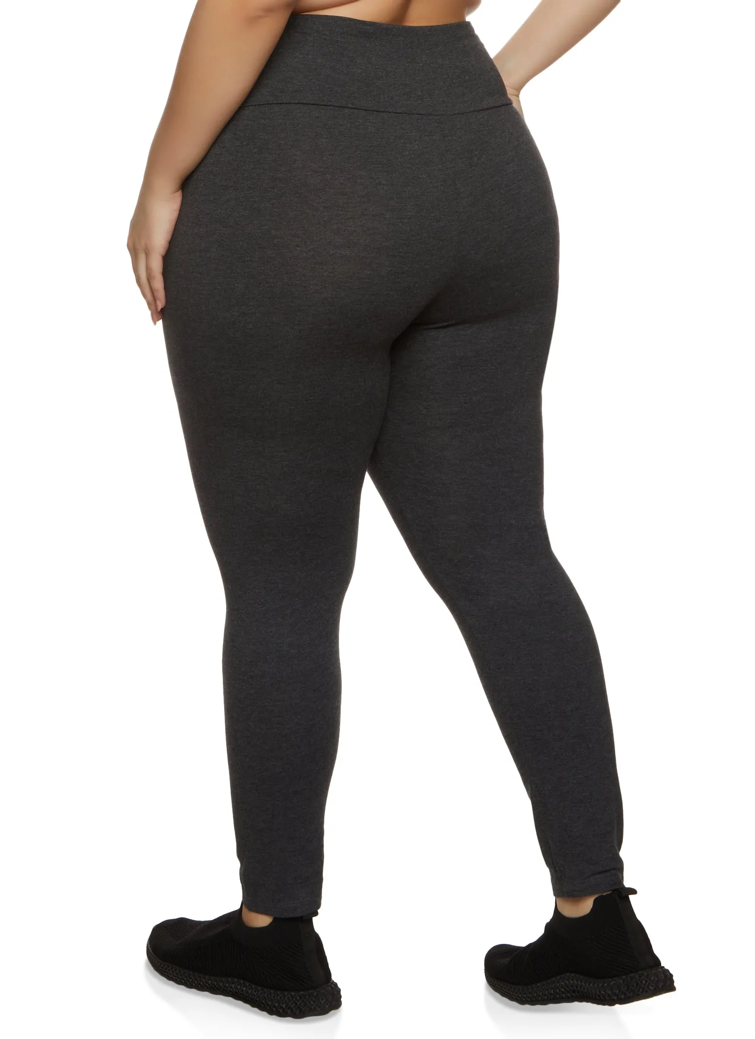 Plus Size Stretch Cotton High Waist Leggings sold by Rainbow product image thumbnail 2