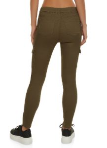 Twill Skinny Cargo Pants sold by Rainbow