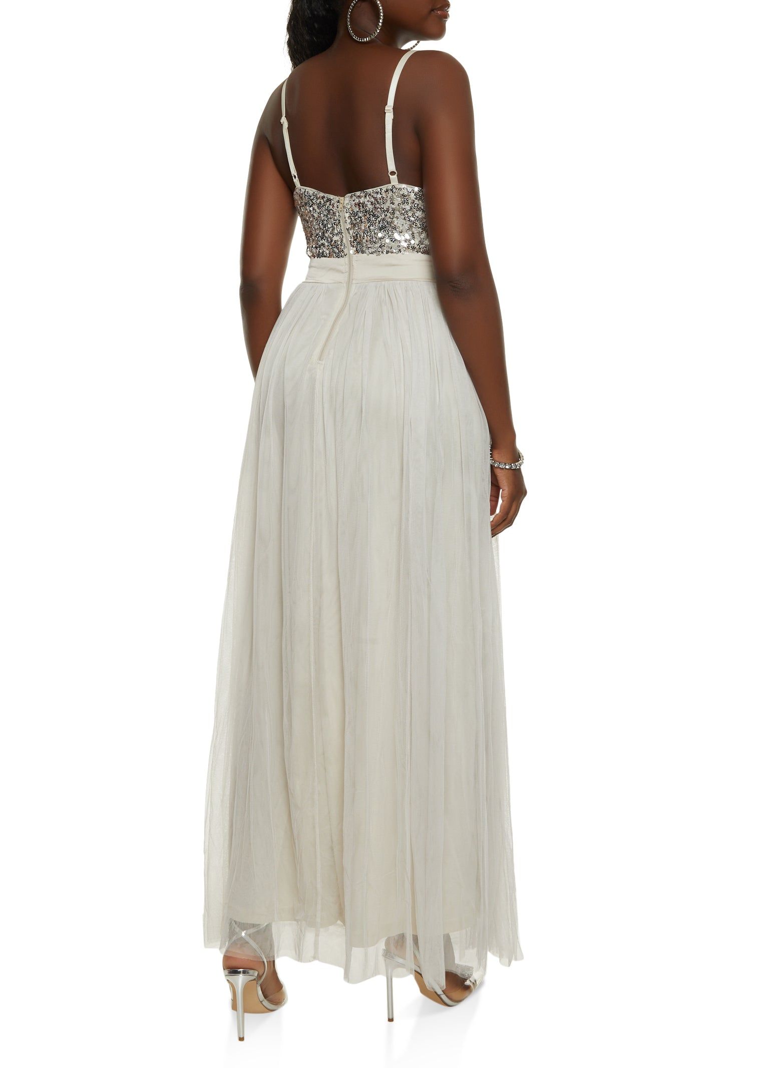 Sequin Tulle Maxi Dress sold by Rainbow product image thumbnail 3