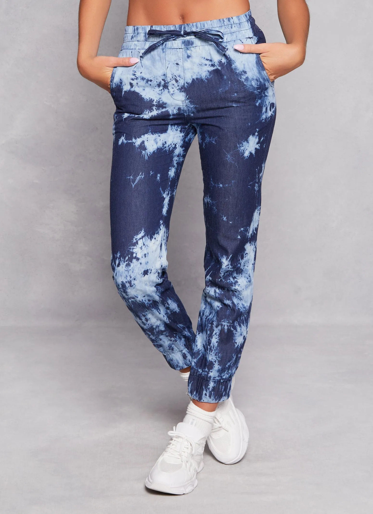 Tie Dye High Waist Drawstring Joggers sold by Rainbow product image thumbnail 2