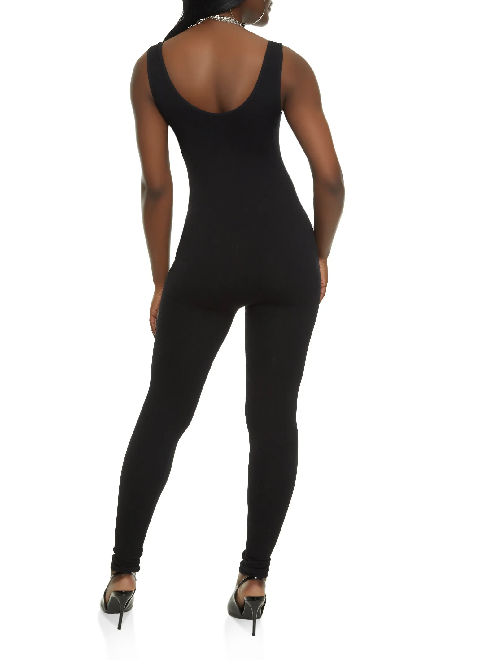 Ribbed Zip Neck Sleeveless Catsuit sold by Rainbow product image thumbnail 2