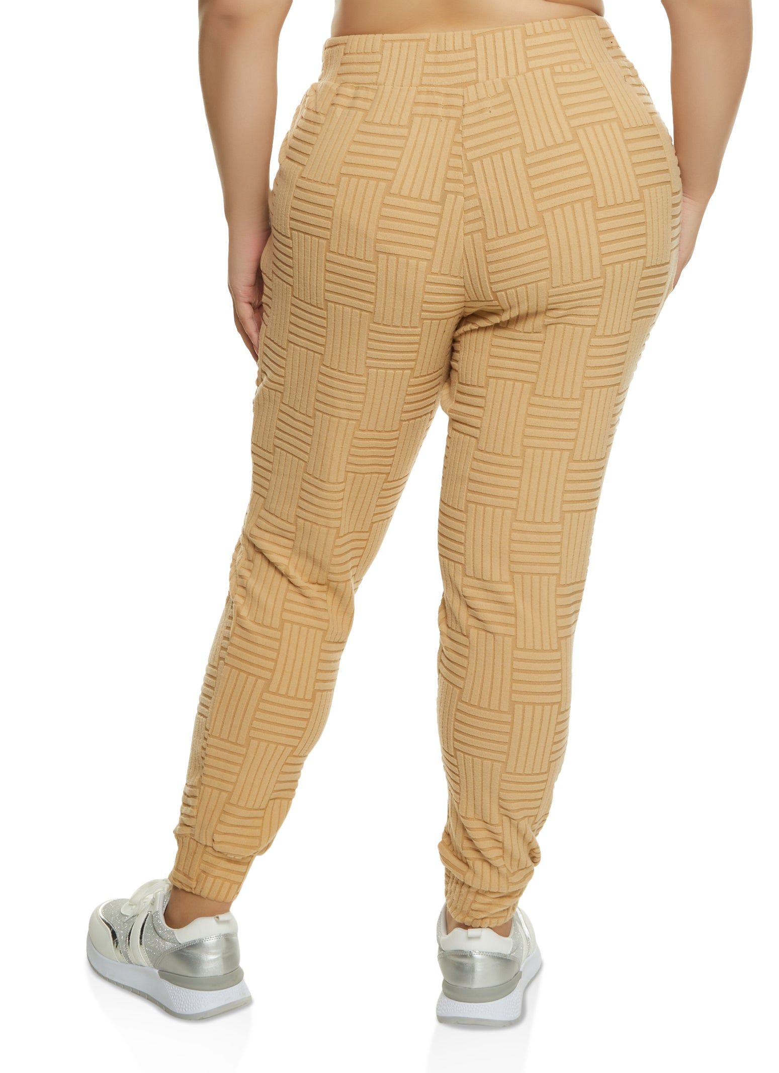 Plus Size Fleece Textured Knit Joggers sold by Rainbow product image thumbnail 2