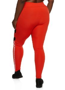 Plus Size Mesh Detail High Waisted Leggings sold by Rainbow