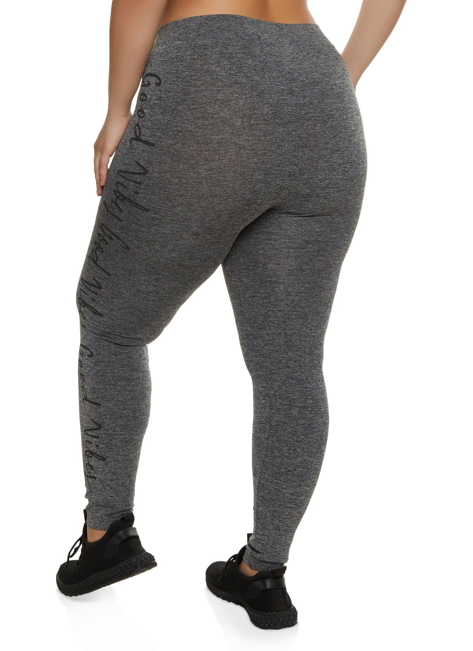 Plus Size Good Vibes Seamless Leggings sold by Rainbow product image thumbnail 2