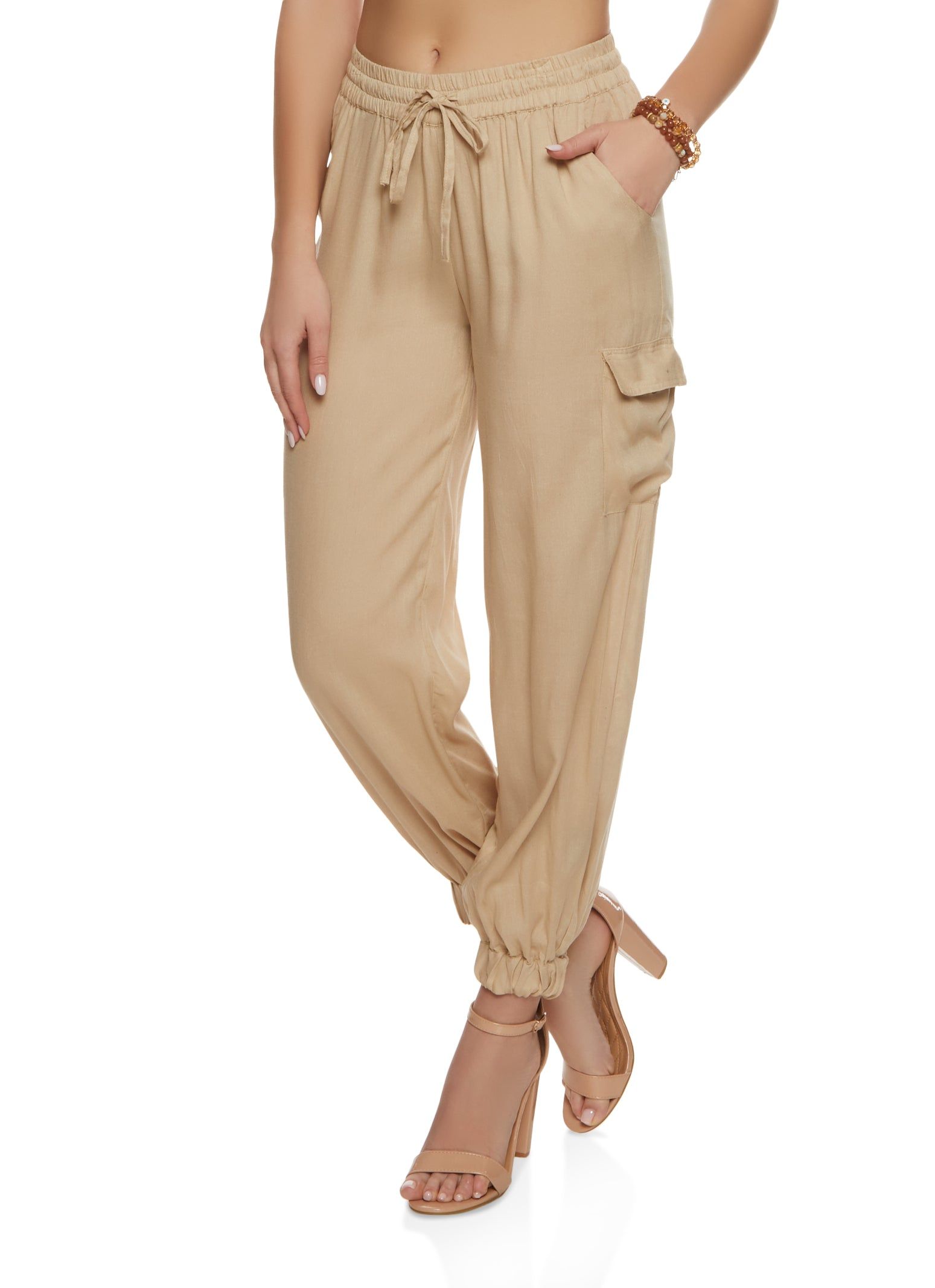 Drawstring Cargo Pocket Joggers sold by Rainbow