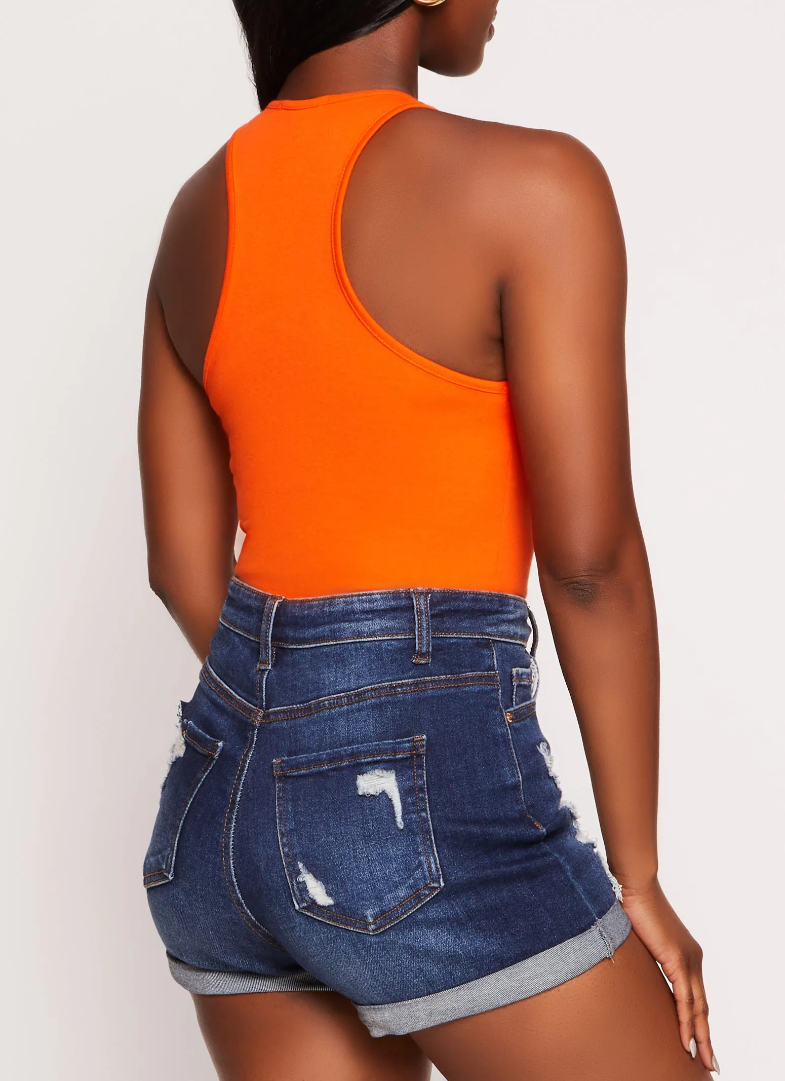 Basic Scoop Neck Racerback Tank Bodysuit sold by Rainbow product image thumbnail 3