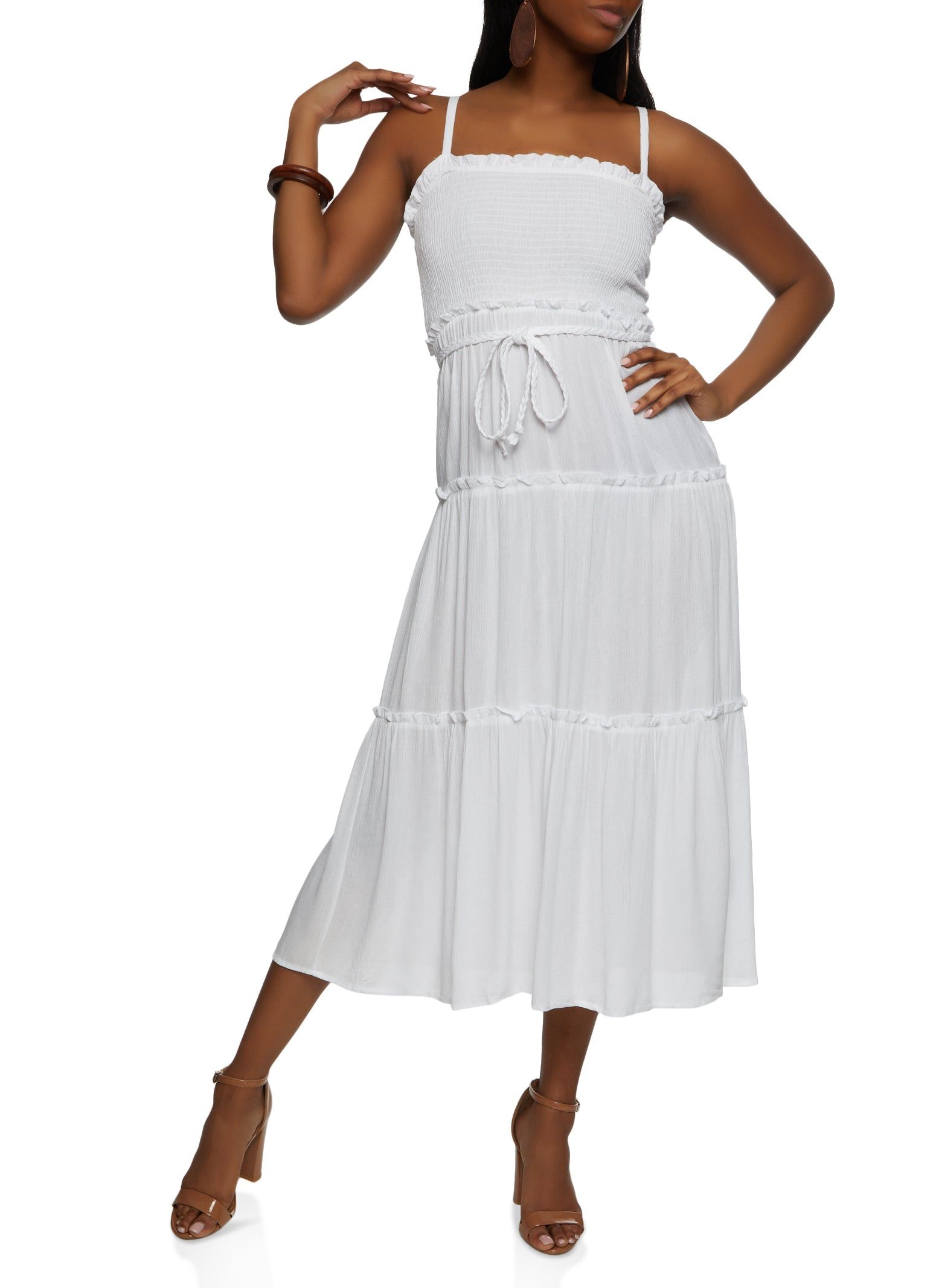 Tiered Braided Belt Cami Dress sold by Rainbow product image thumbnail 2