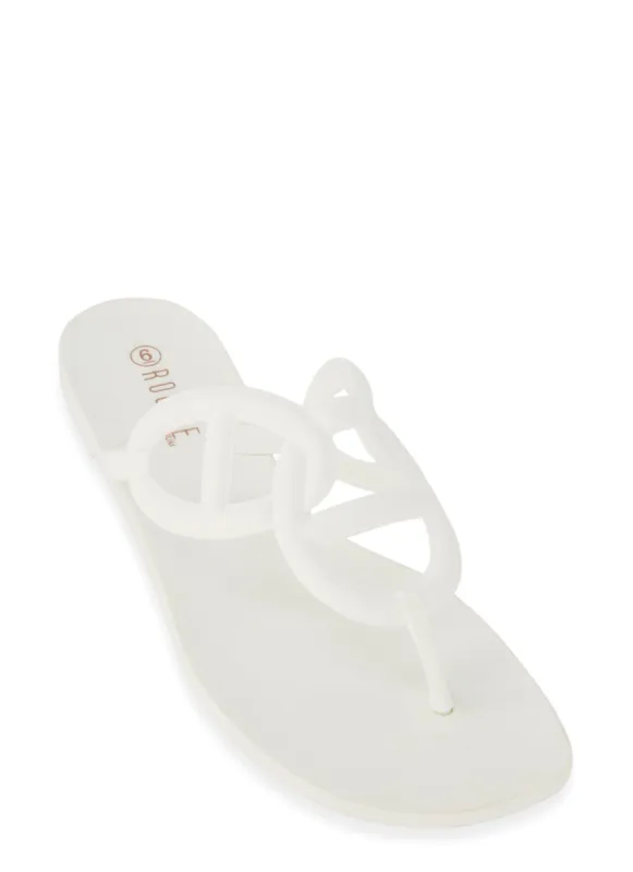 Jelly Thong Slide Sandals sold by Rainbow