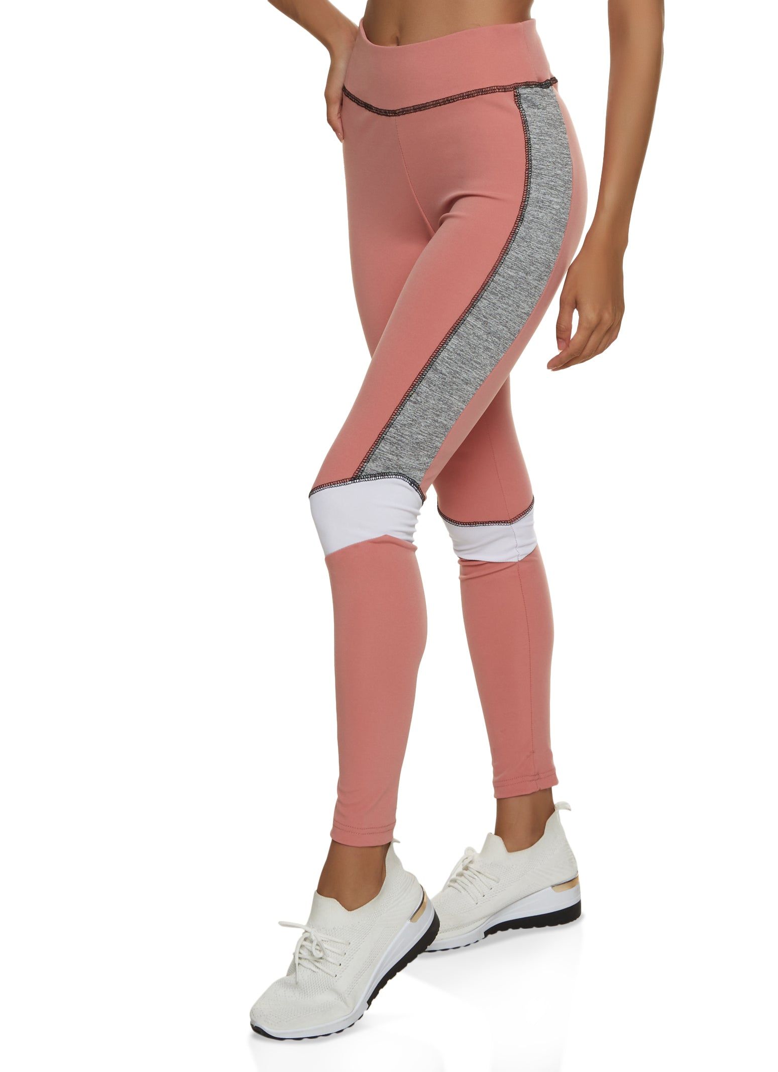 High Waist Color Block Active Leggings sold by Rainbow