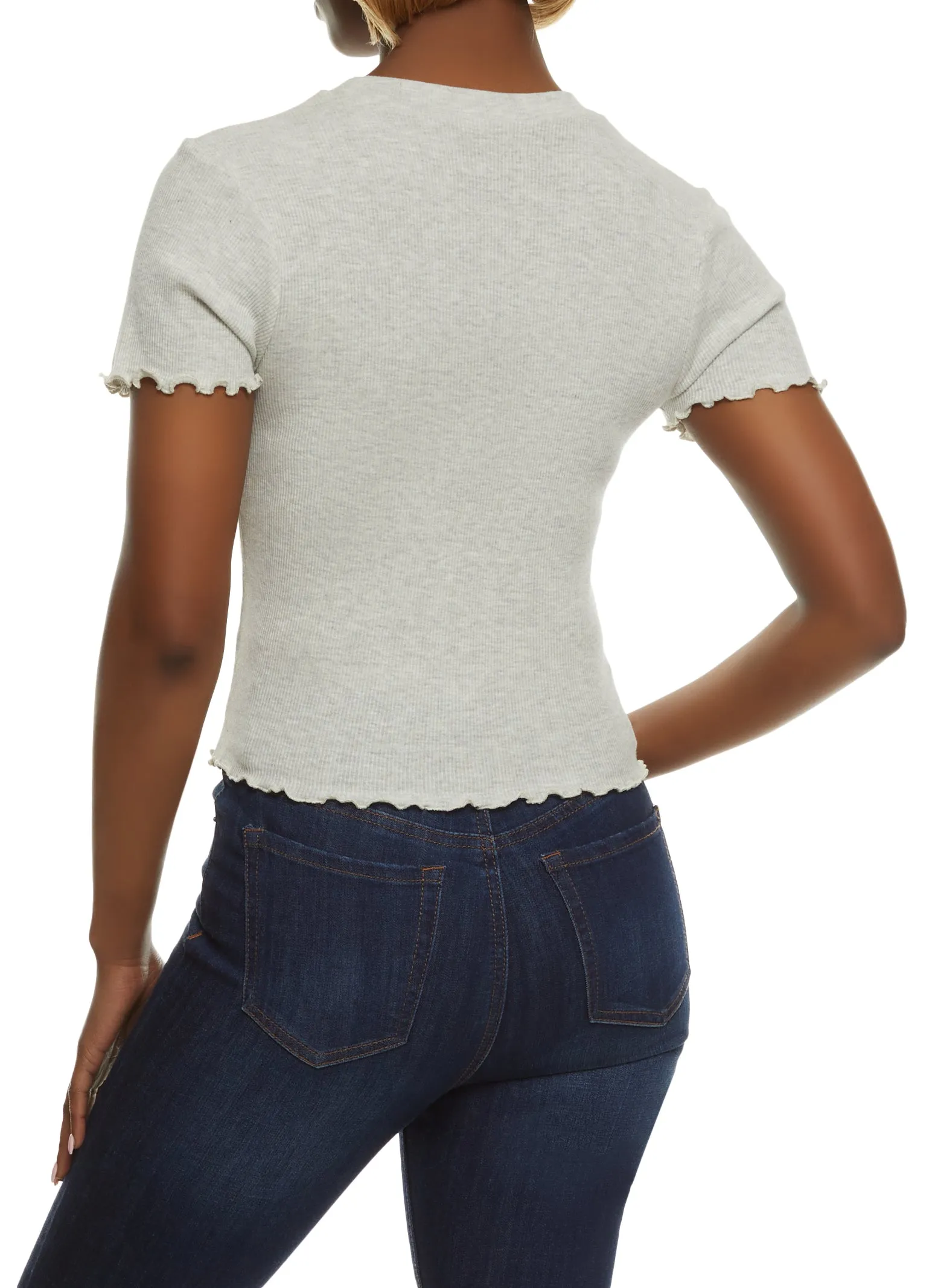 Ribbed New York Manhattan Cropped Graphic Tee sold by Rainbow product image thumbnail 2