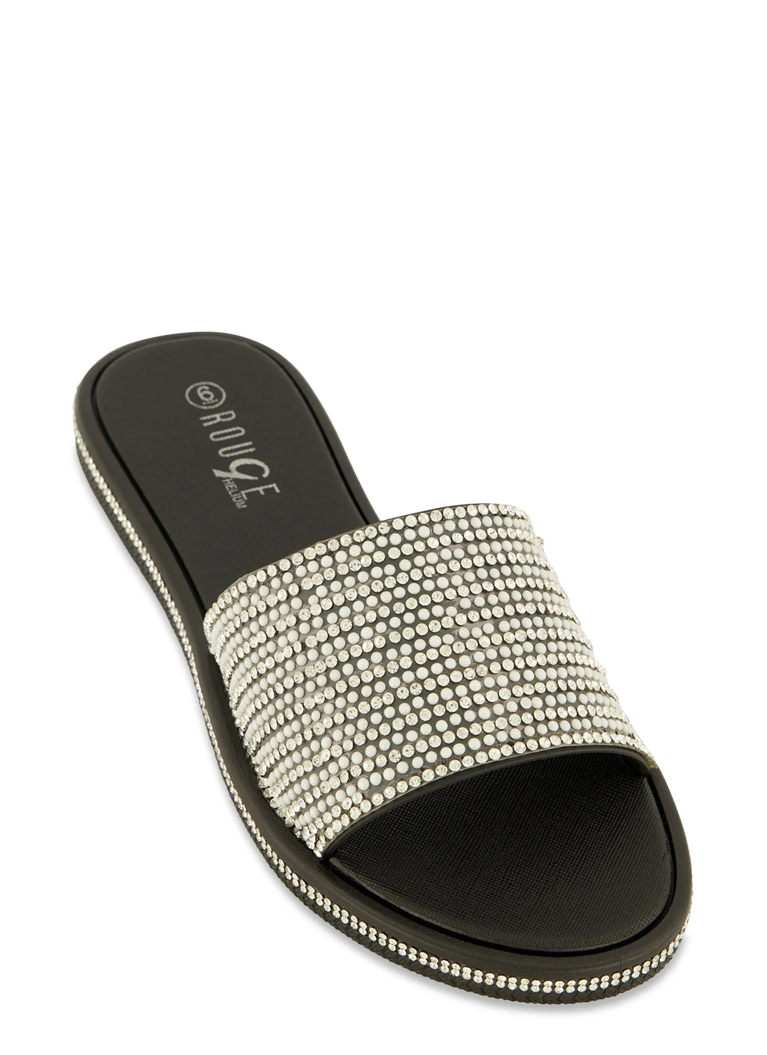 Rhinestone Studded Slide Sandals sold by Rainbow