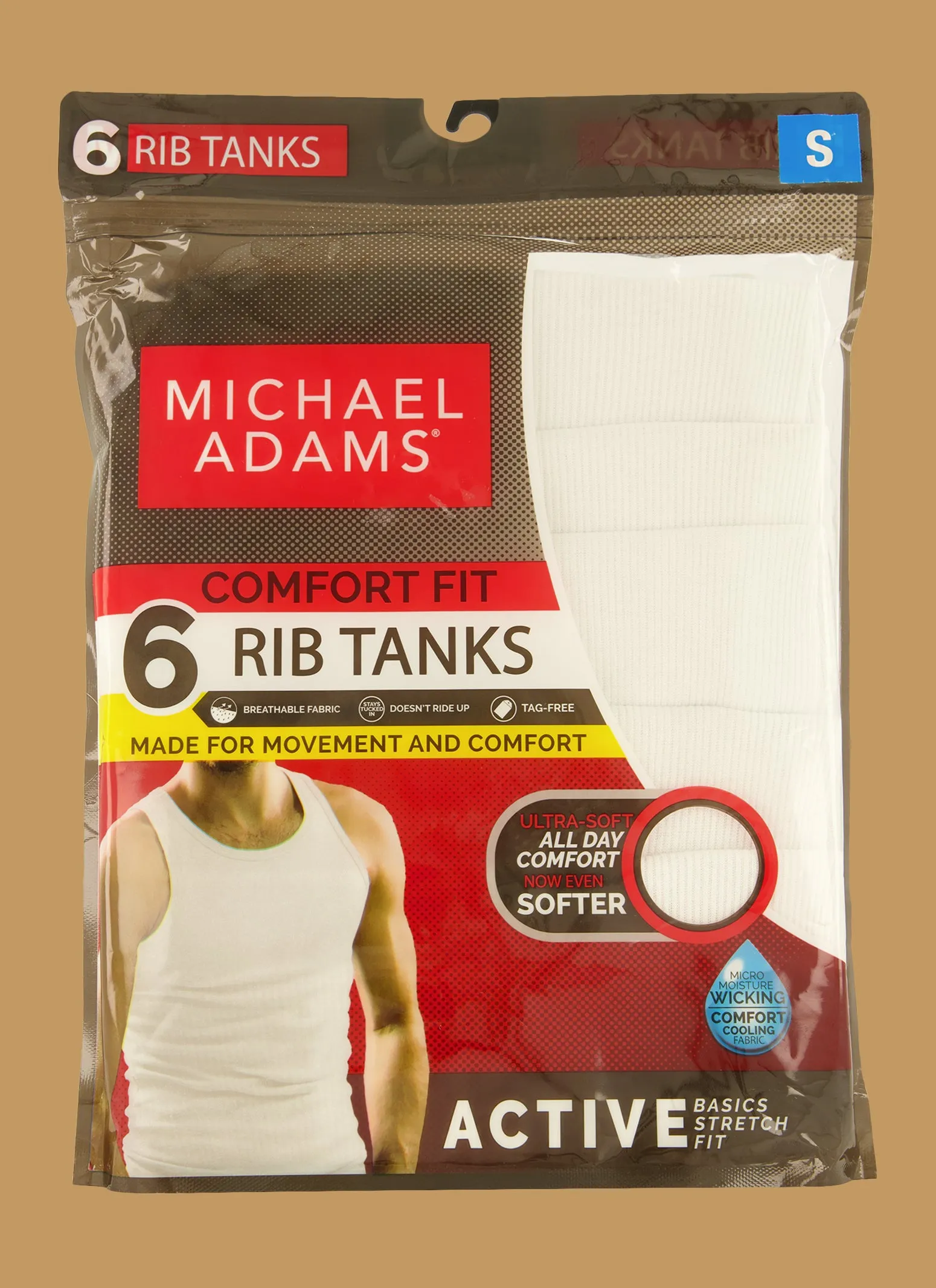 Mens Ribbed Tank Tops 6 Pack sold by Rainbow product image thumbnail 3