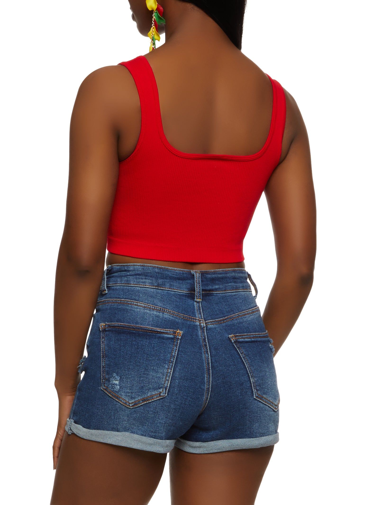 Seamless Rib Knit Crop Top sold by Rainbow product image thumbnail 2