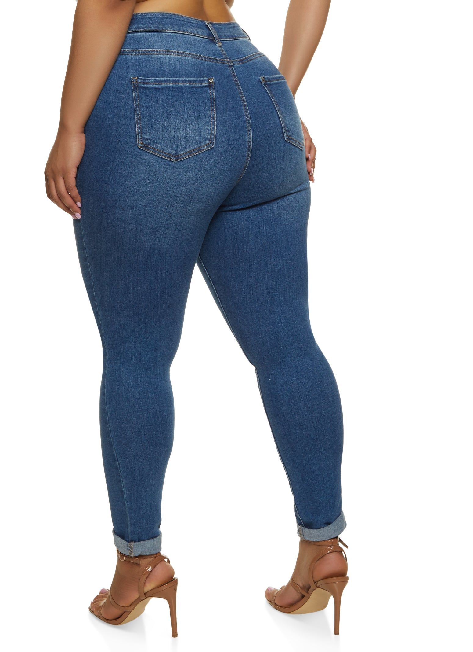Plus Size WAX High Waist Skinny Jeans sold by Rainbow product image thumbnail 2