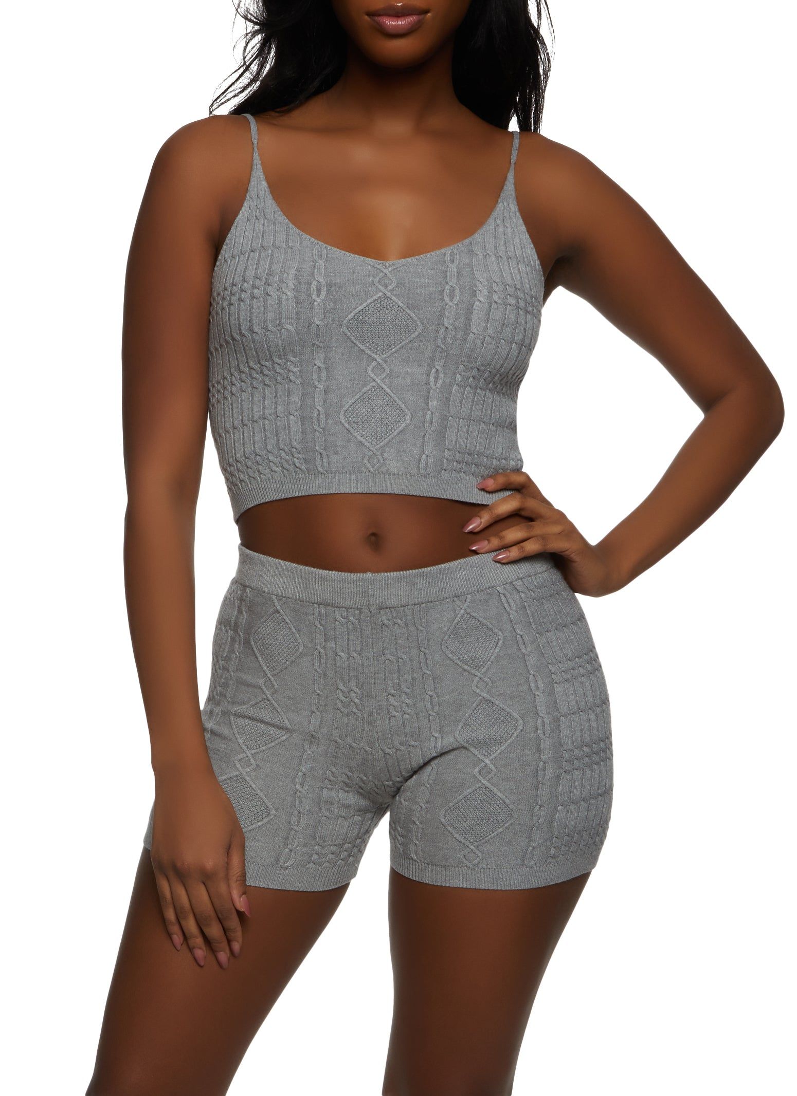 Cable Knit Cropped Cami sold by Rainbow product image thumbnail 2