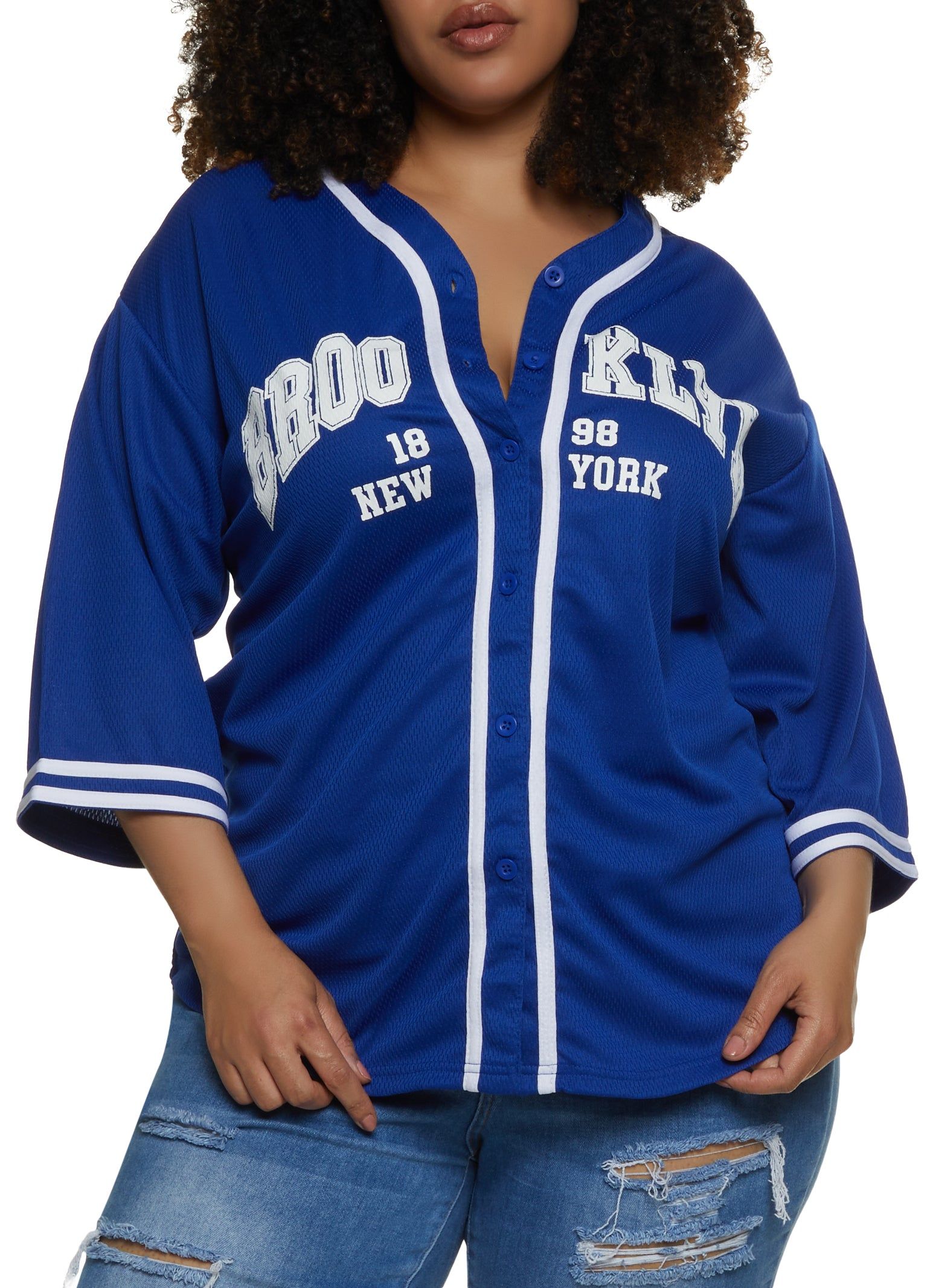 Plus Size Brooklyn Baseball Jersey sold by Rainbow