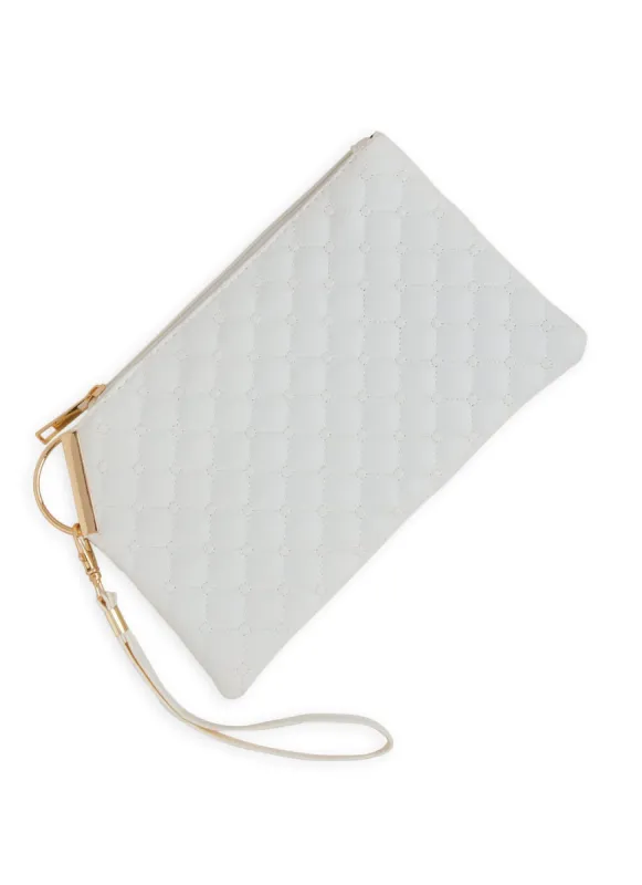 Faux Leather Quilted Wristlet sold by Rainbow