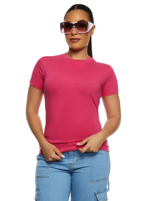 Basic Crew Neck Short Sleeve Tee sold by Rainbow