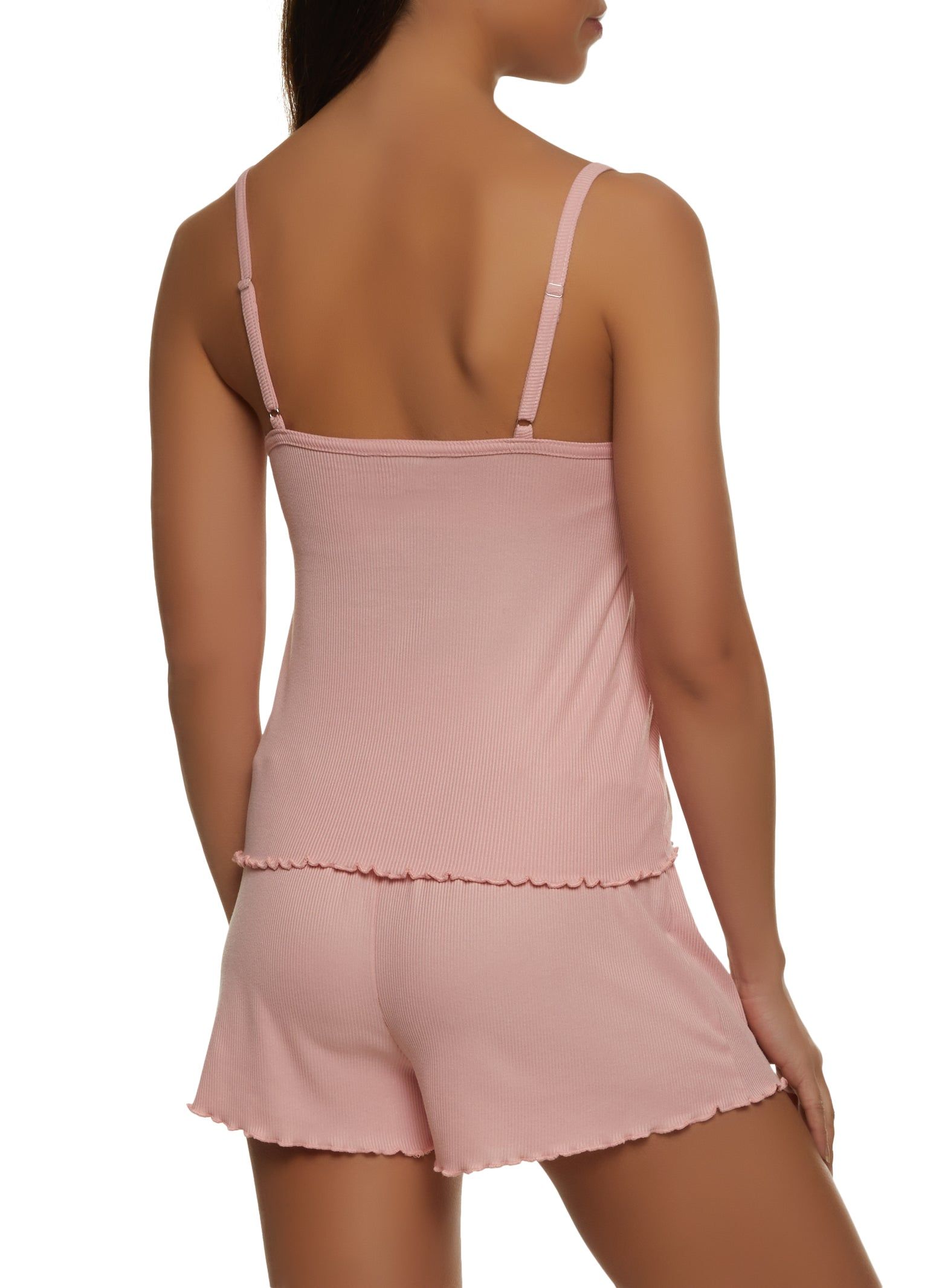 Rib Knit Pajama Cami Top and Shorts sold by Rainbow product image thumbnail 2