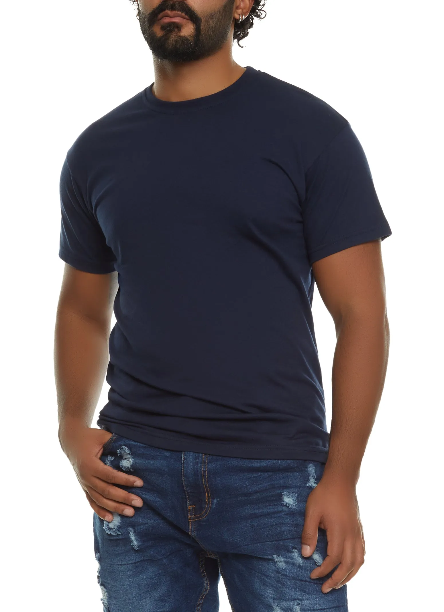 Mens Basic Crew Neck T Shirt sold by Rainbow