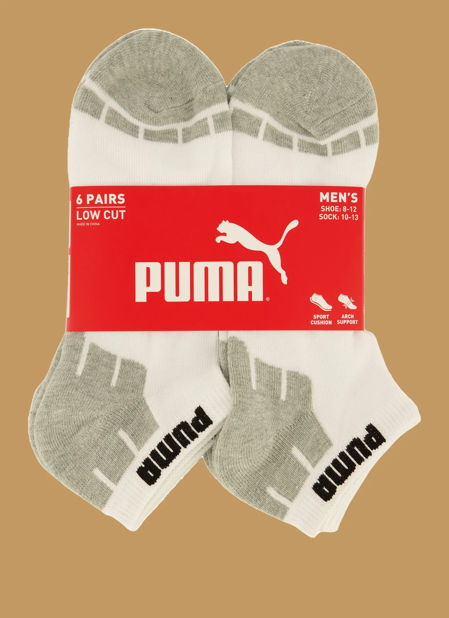 Mens Puma Low Cut Socks 6 Pairs sold by Rainbow product image thumbnail 3