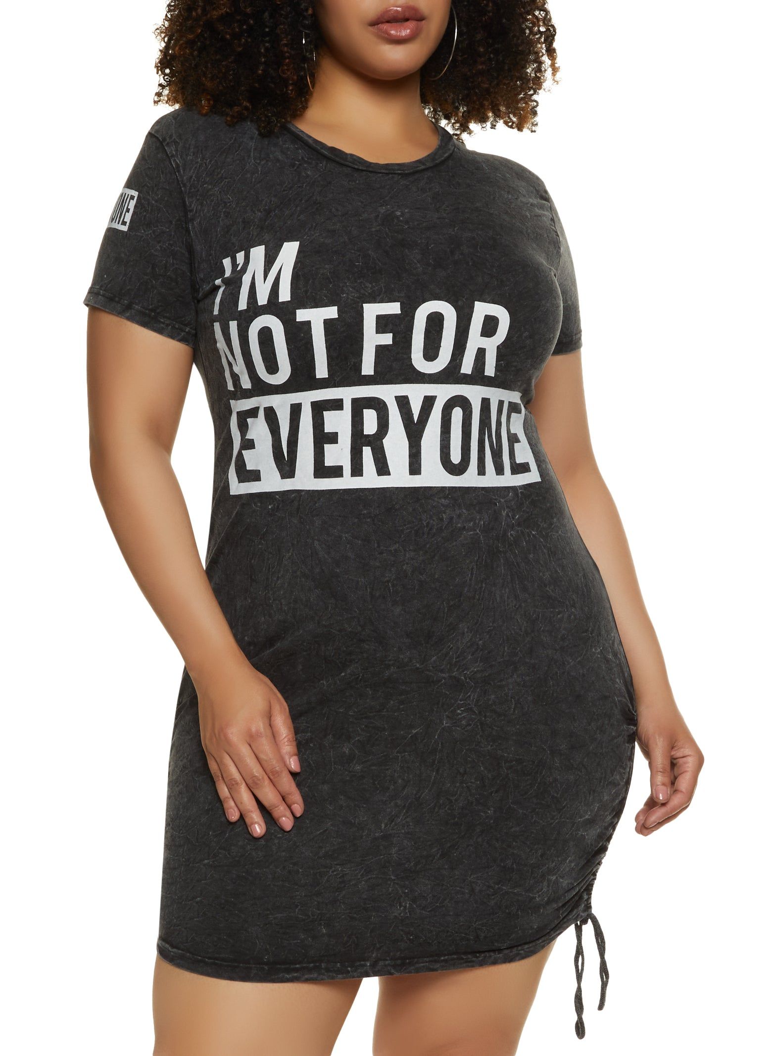Plus Size Not For Everyone T Shirt Dress sold by Rainbow